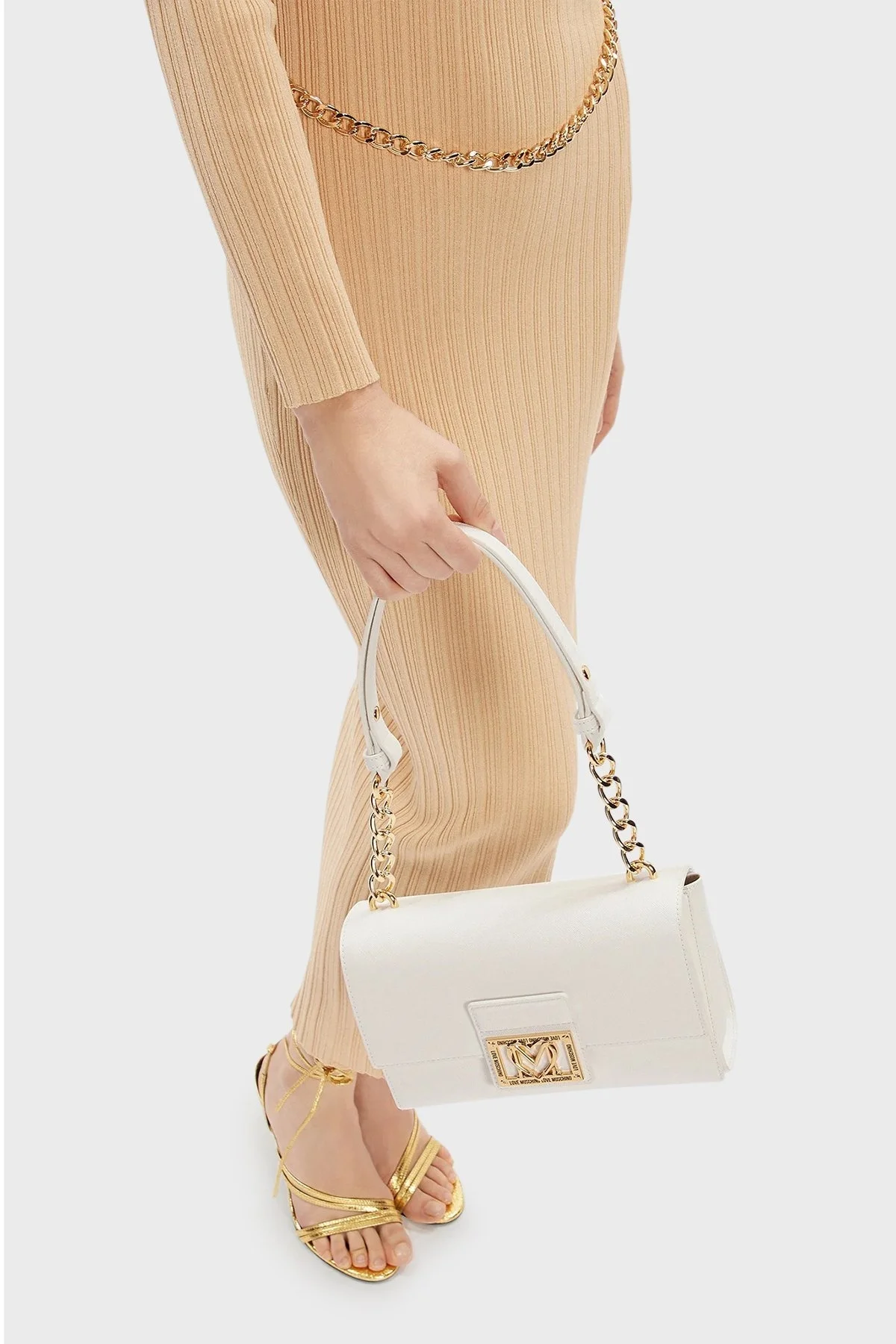 Love Moschino Çıkarılabilir Çarpaz Askılı Bayan Çanta JC4329PP0IKS0100 BEYAZ - 2