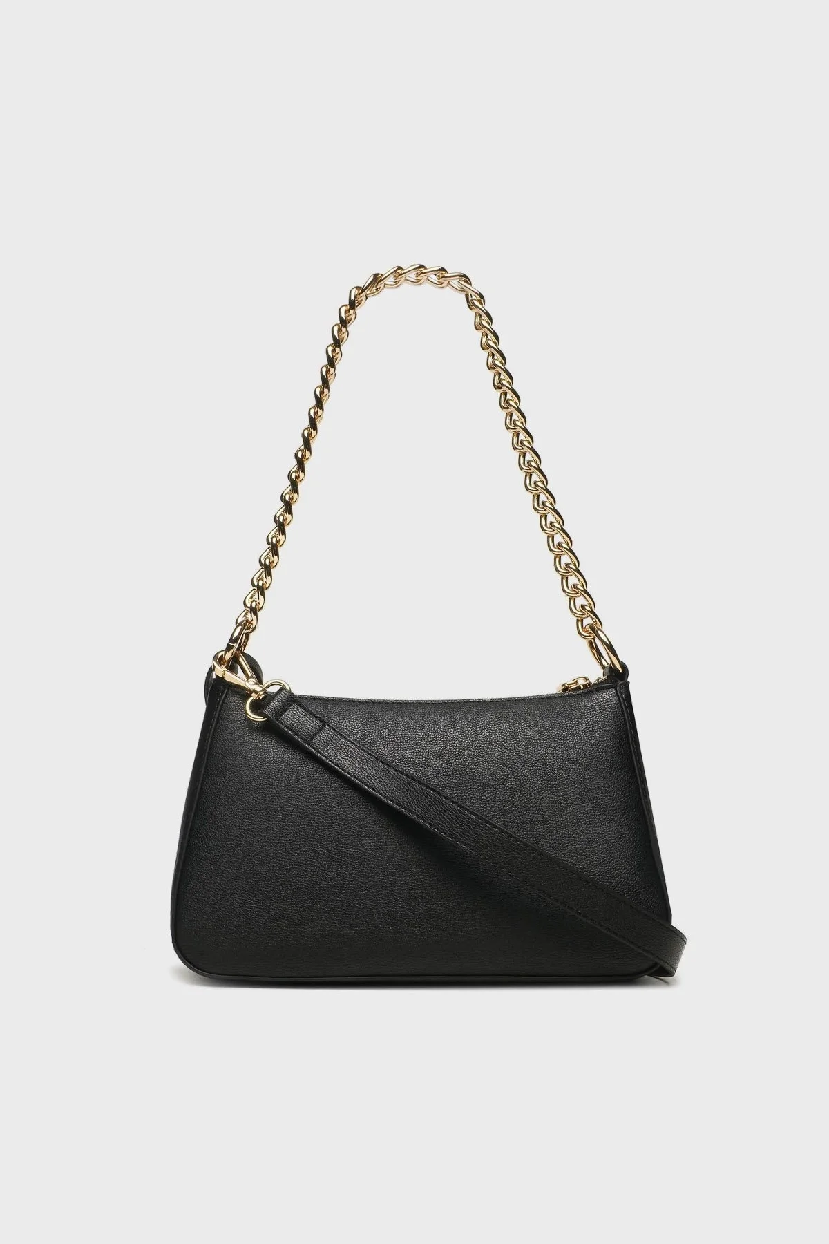 Love Moschino Çıkarılabilir Logo Detaylı Fermuarlı Zincir Askılı Bayan Çanta JC4108PP1HLI0000 SİYAH - 4