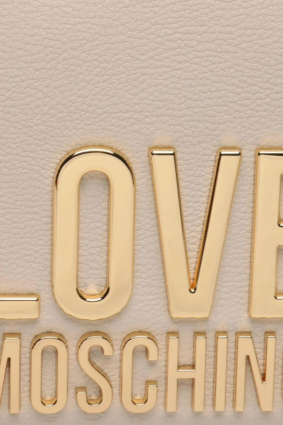 Love Moschino Çıkarılabilir Logo Detaylı Fermuarlı Zincir Askılı Bayan Çanta JC4108PP1HLI0110 EKRU - 2