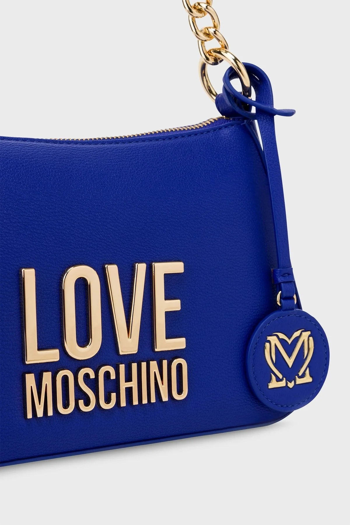 Love Moschino Çıkarılabilir Logo Detaylı Fermuarlı Zincir Askılı Bayan Çanta JC4108PP1HLI0753 SAKS - 4
