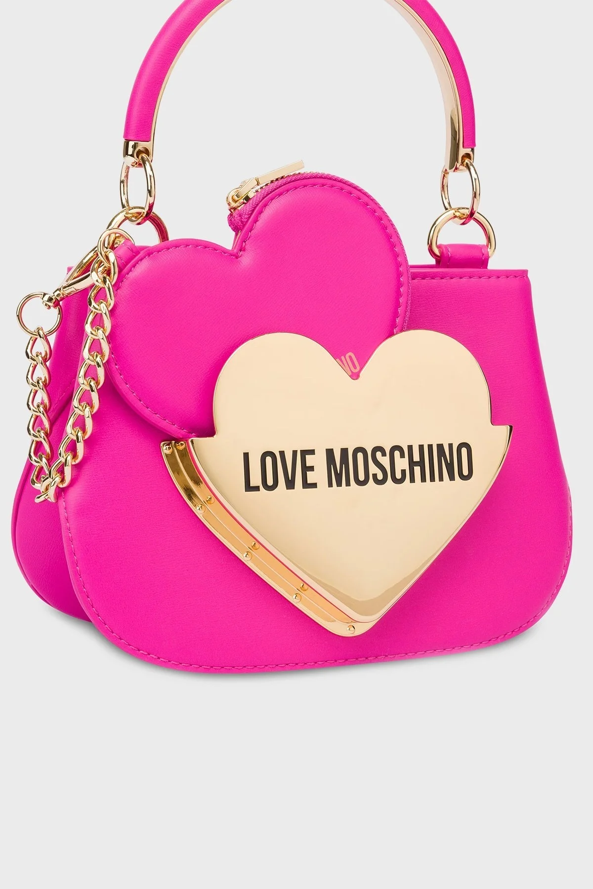Love Moschino Çıkarılabilir Uzatma Askılı Zincir Detaylı Bayan Çanta JC4129PP1ILO0615 FUŞYA - 3