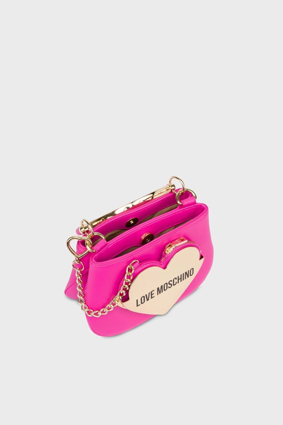 Love Moschino Çıkarılabilir Uzatma Askılı Zincir Detaylı Bayan Çanta JC4129PP1ILO0615 FUŞYA - 6