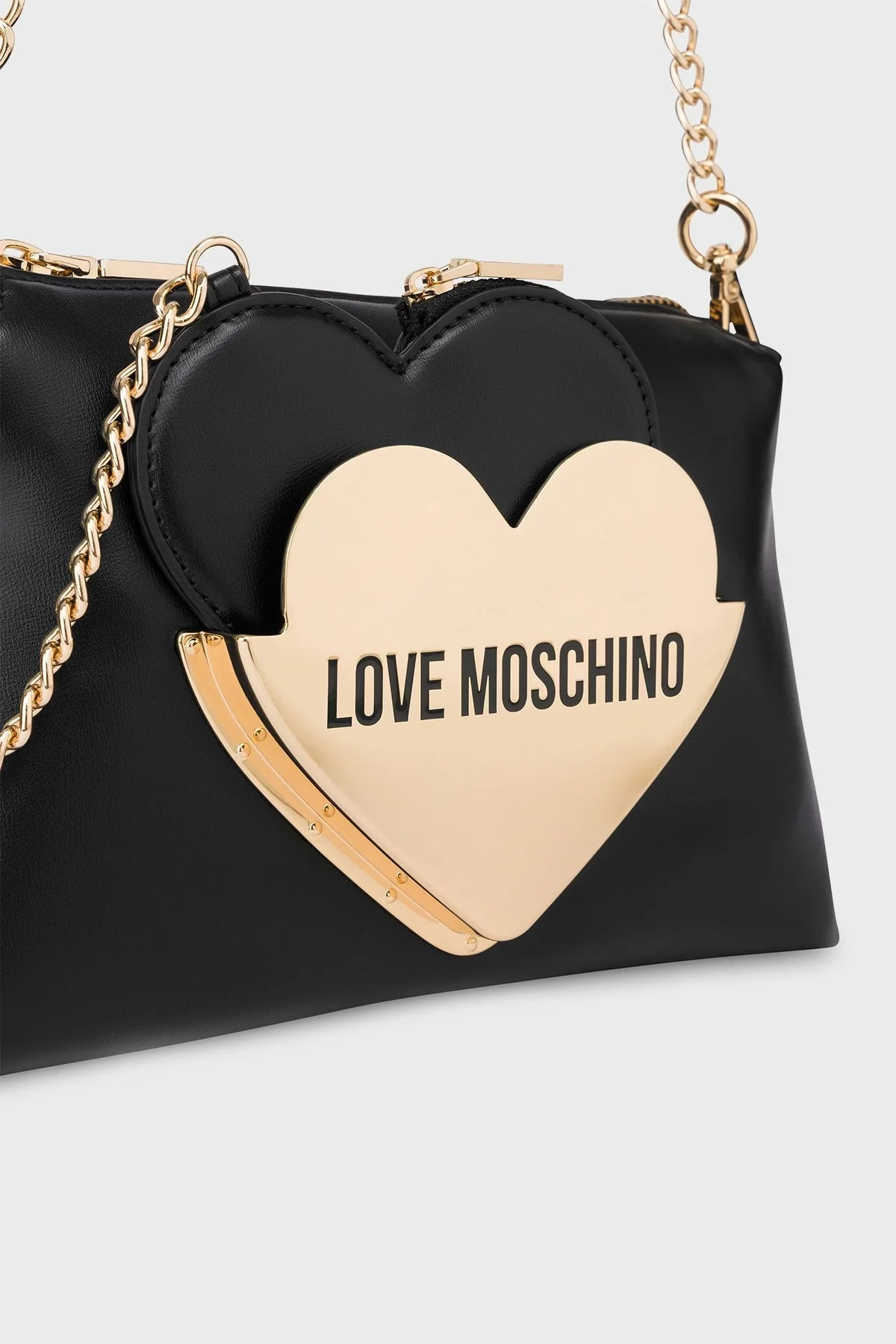 Love Moschino Çıkarılabilir Zincir Askılı Bayan Çanta JC4128PP1ILO0000 SİYAH - 4