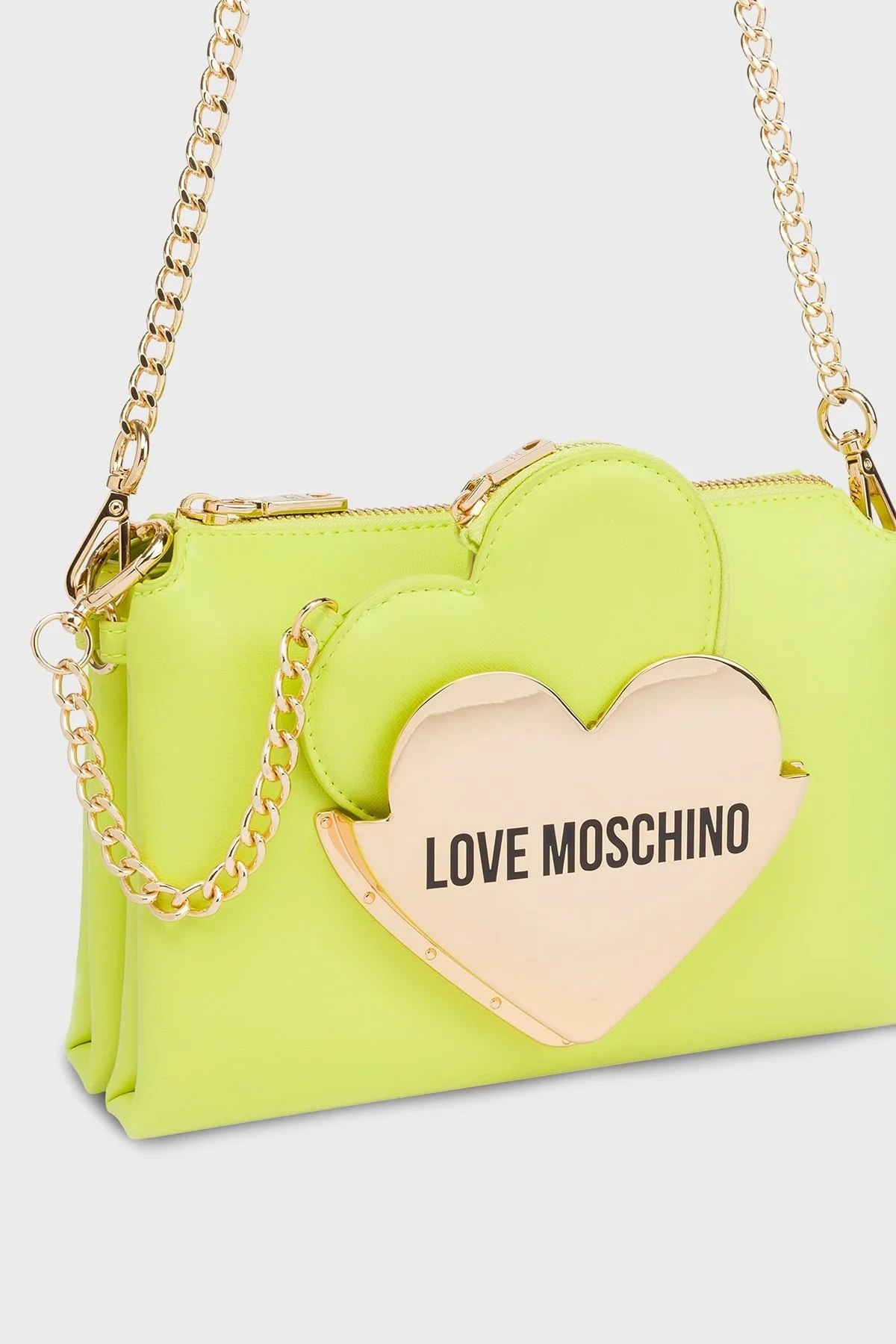 Love Moschino Çıkarılabilir Zincir Askılı Bayan Çanta JC4128PP1ILO0404 FISTIK YEŞİL - 4