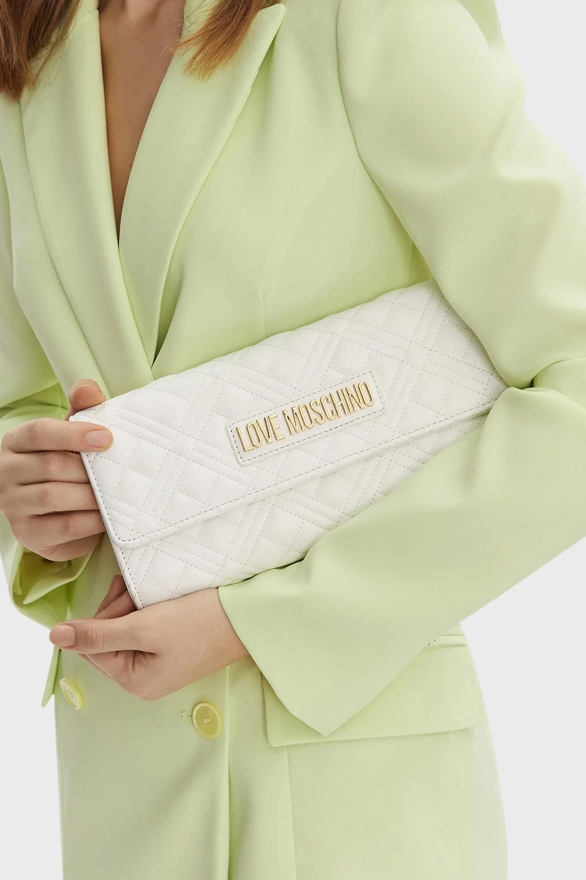 Love Moschino Çıkarılabilir Zincir Askılı Bayan Çanta JC4294PP0ILA0100 BEYAZ - 2