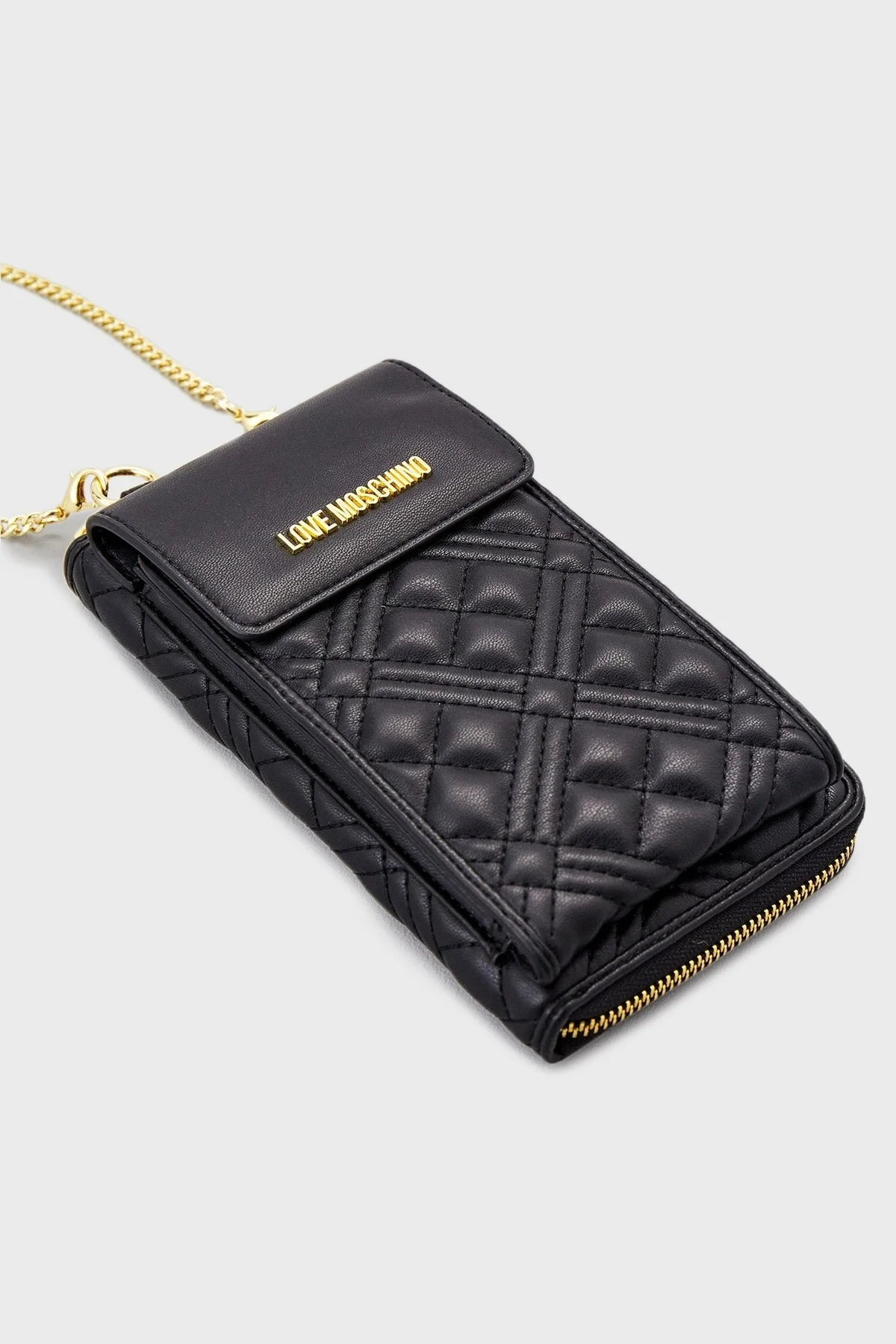 Love Moschino Çıkarılabilir Zincir Askılı Bayan Telefon Çantası JC5682PP1LLA0000 SİYAH - 3