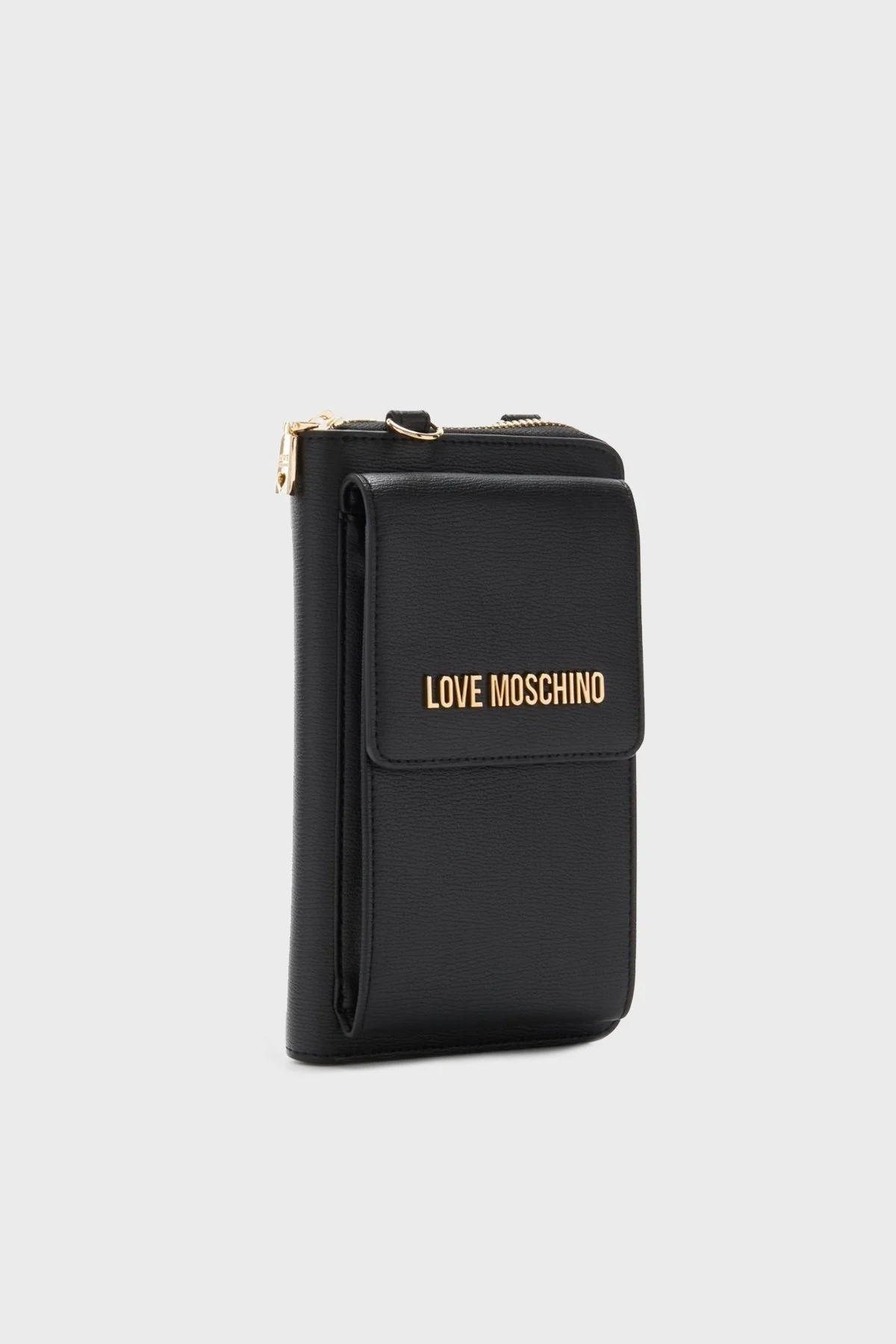 Love Moschino Çıkarılabilir Zincir Askılı Logolu Bayan Cüzdan JC5701PP1MLD0000 SİYAH - 3