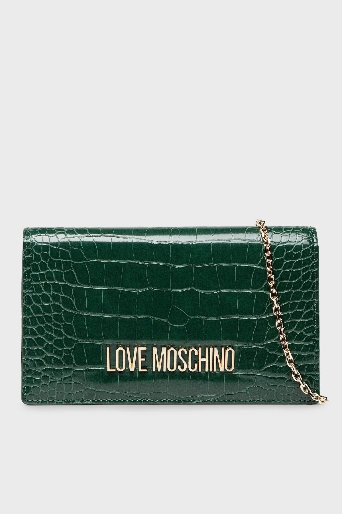 Love Moschino Çıkarılabilir Zincir Askılı Mini Bayan Çanta JC4098PP1FLF0858 HAKİ - 1