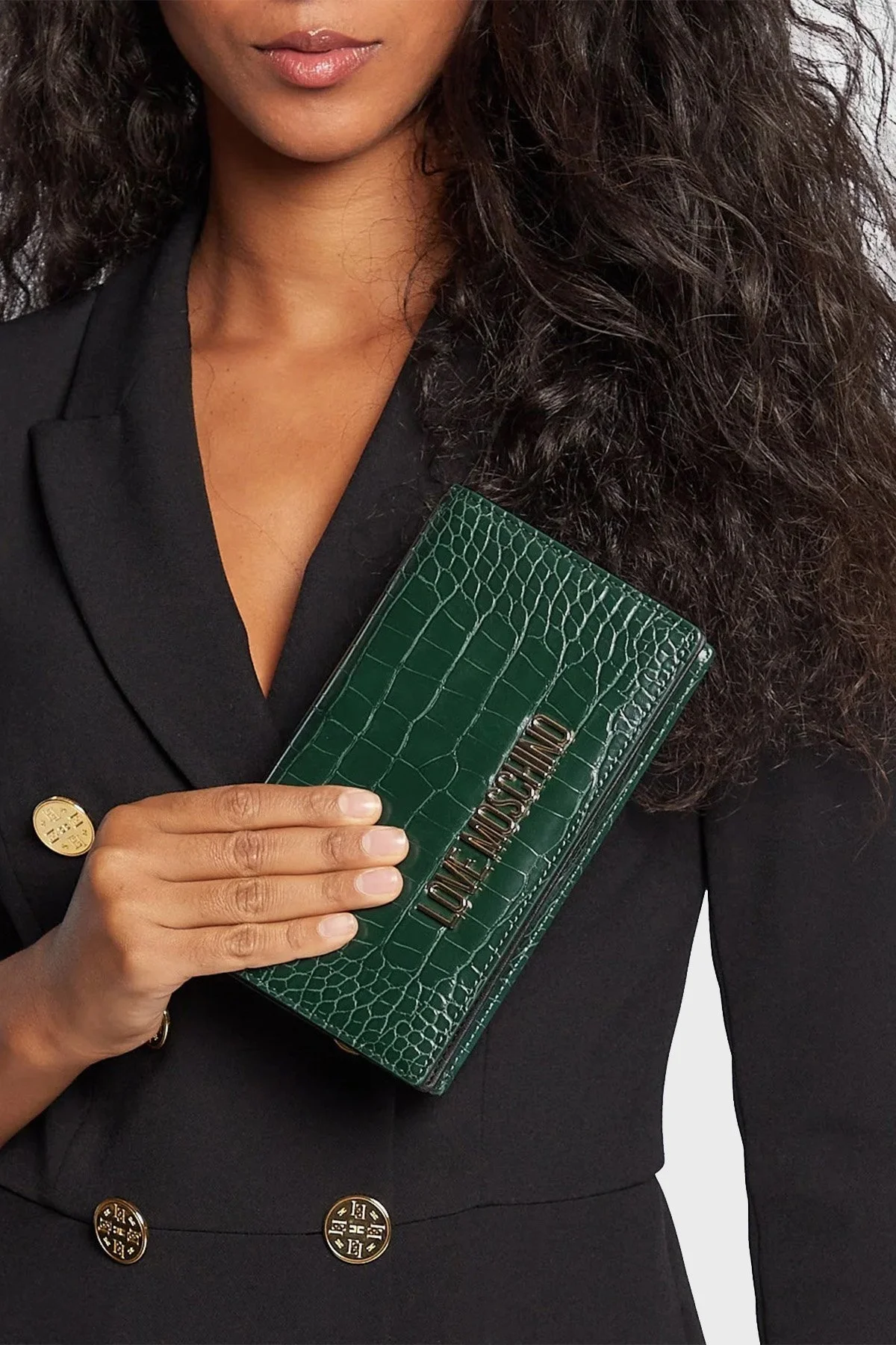 Love Moschino Çıkarılabilir Zincir Askılı Mini Bayan Çanta JC4098PP1FLF0858 HAKİ - 2