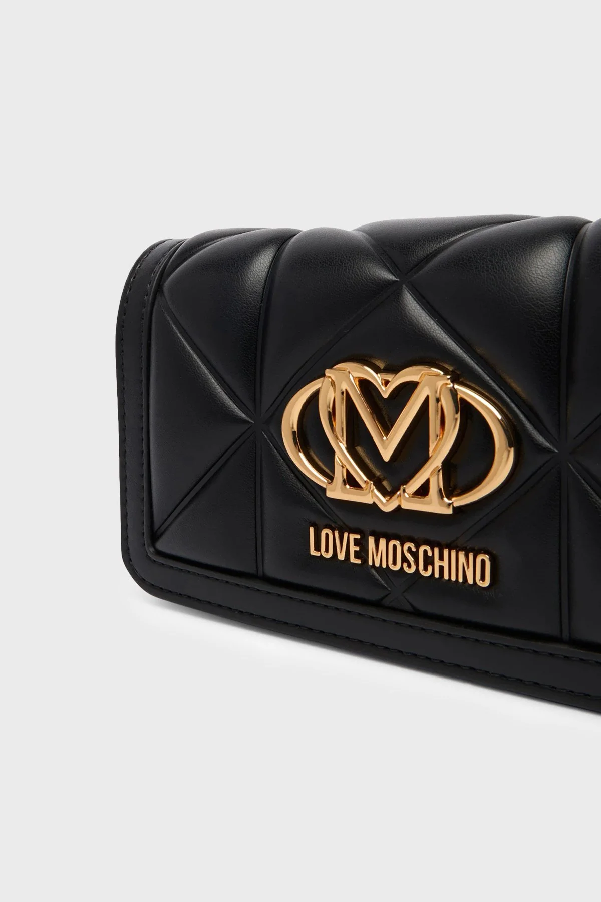 Love Moschino Çıkarılabilir Zincir Askılı Portföy Bayan Cüzdan JC5640PP1OLC0000 SİYAH - 5