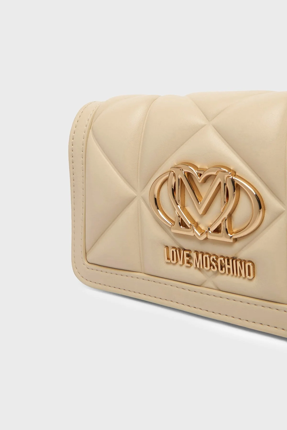 Love Moschino Çıkarılabilir Zincir Askılı Portföy Bayan Cüzdan JC5640PP1OLC0129 BEJ - 5