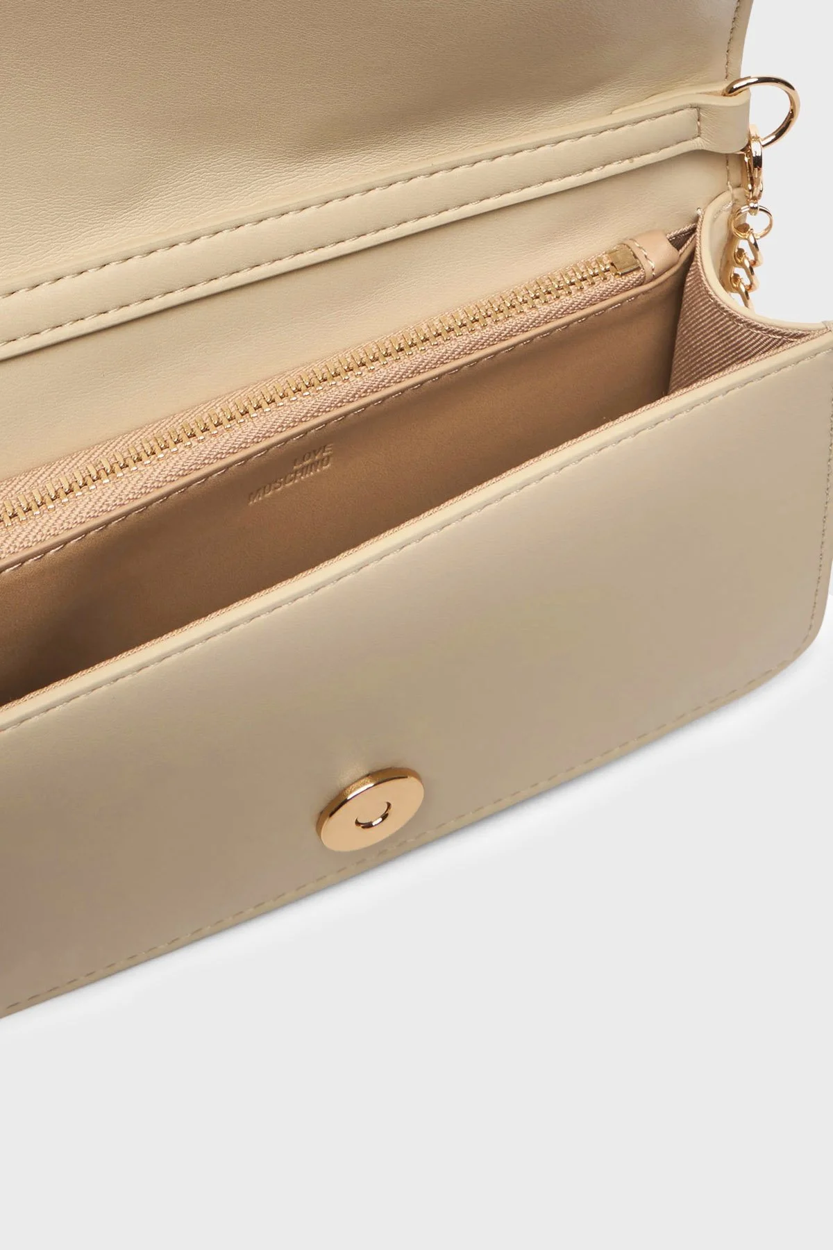 Love Moschino Çıkarılabilir Zincir Askılı Portföy Bayan Cüzdan JC5640PP1OLC0129 BEJ - 6