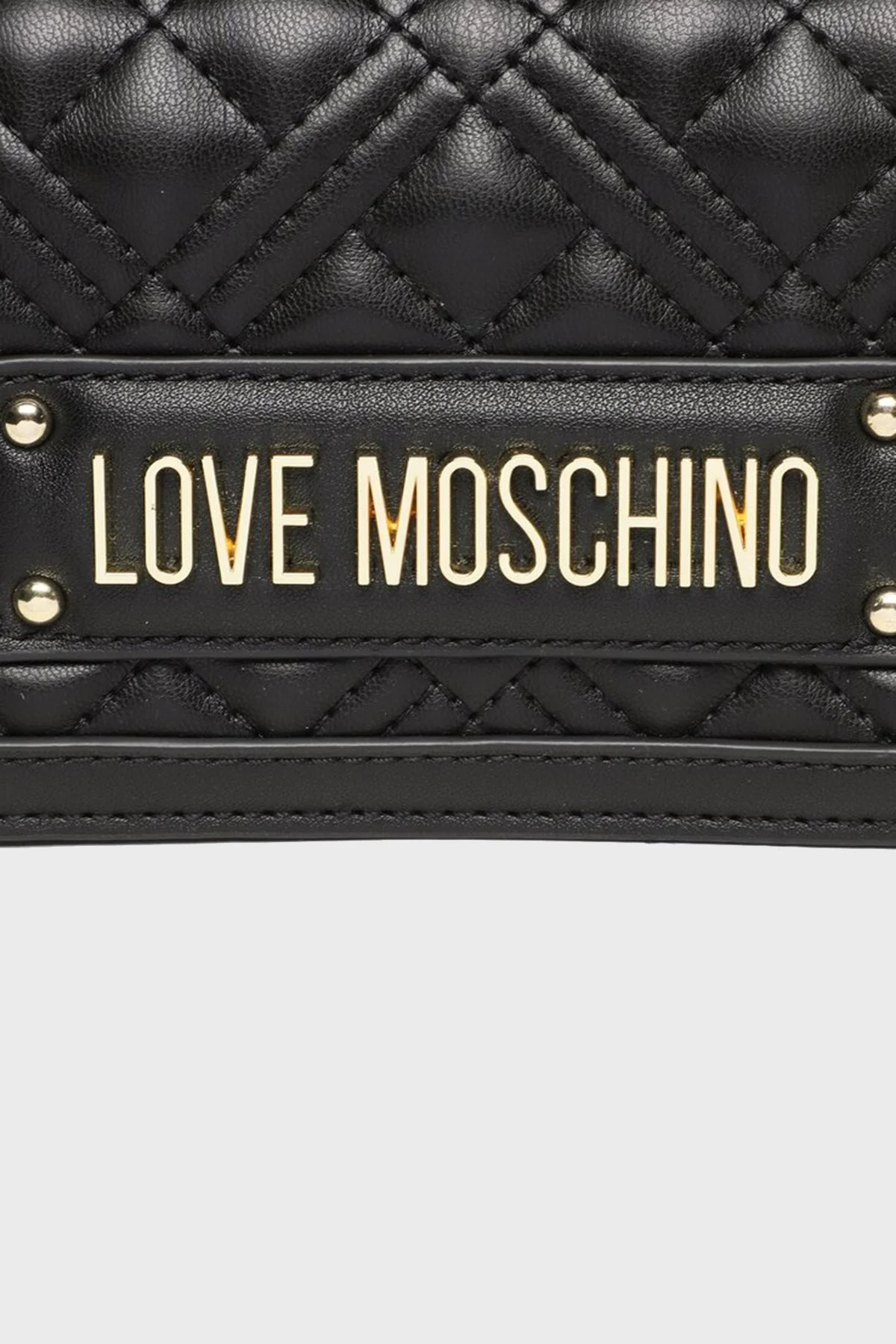 Love Moschino Çıkarılabilir Zincirli Çapraz Askılı Kapitone Mini Bayan Çanta JC5681PP1HLA0000 SİYAH - 2