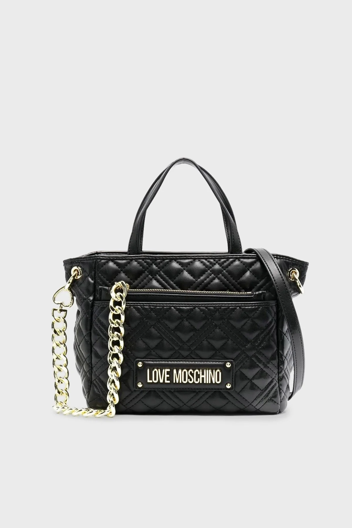 Love Moschino Cüzdan Detaylı Zincir Askılı Kapitone Bayan Çanta JC4020PP1GLA0000 SİYAH - 1