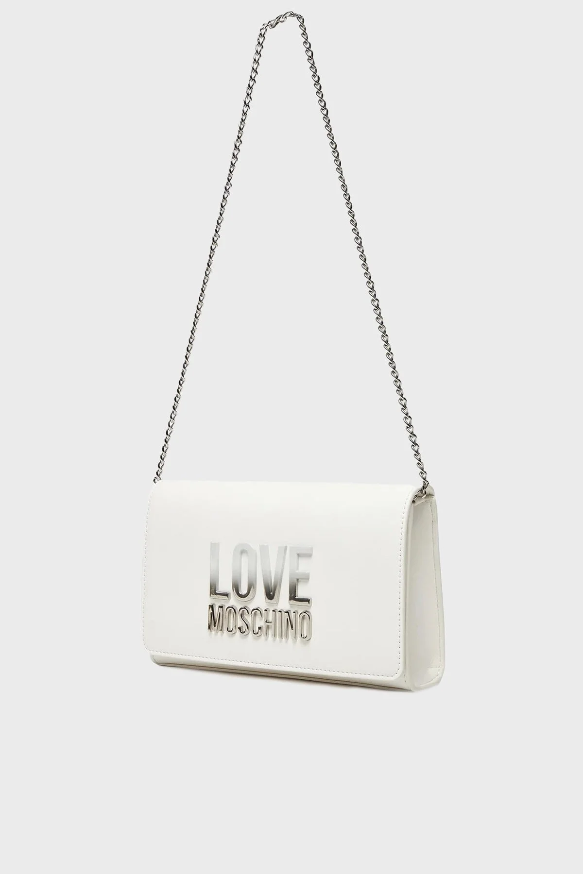 Love Moschino Degrade Logolu Zincir Askılı Bayan Çanta JC4260PP0MKD0100 BEYAZ - 3