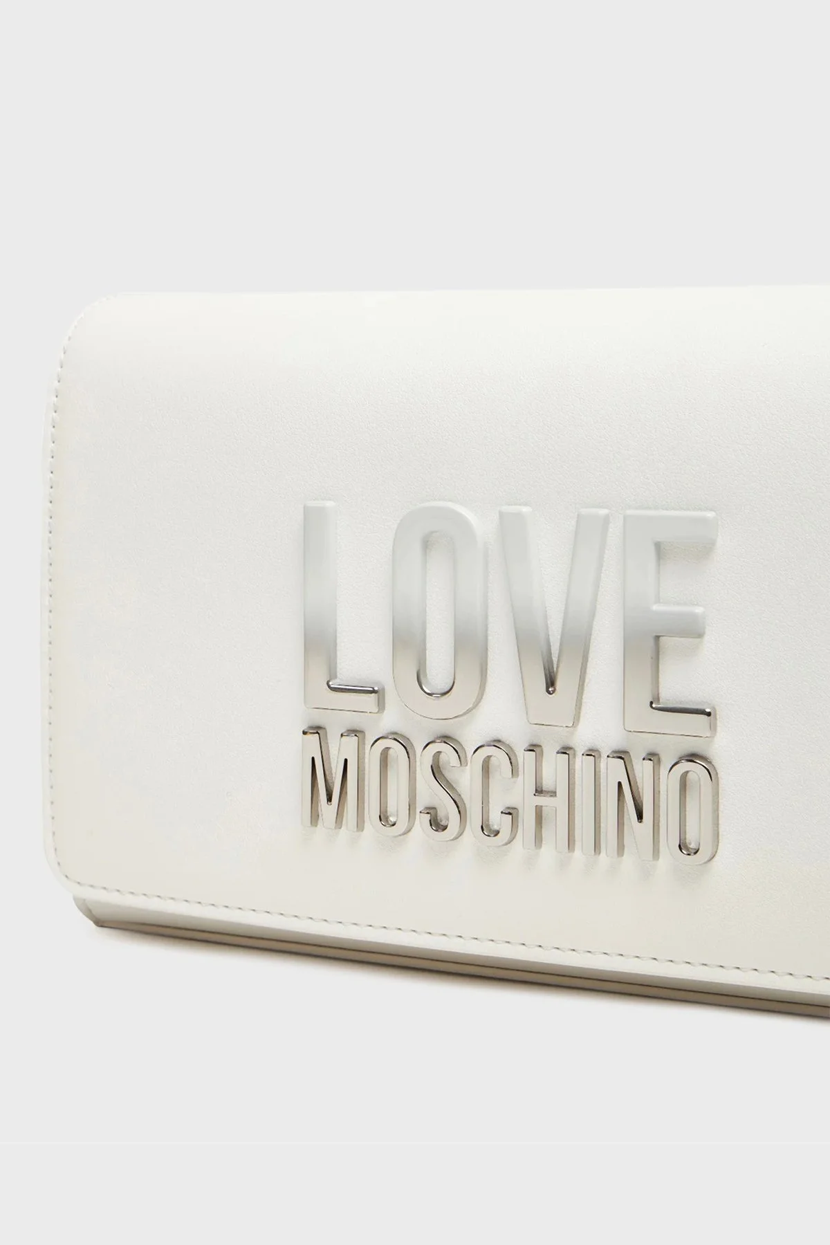 Love Moschino Degrade Logolu Zincir Askılı Bayan Çanta JC4260PP0MKD0100 BEYAZ - 5