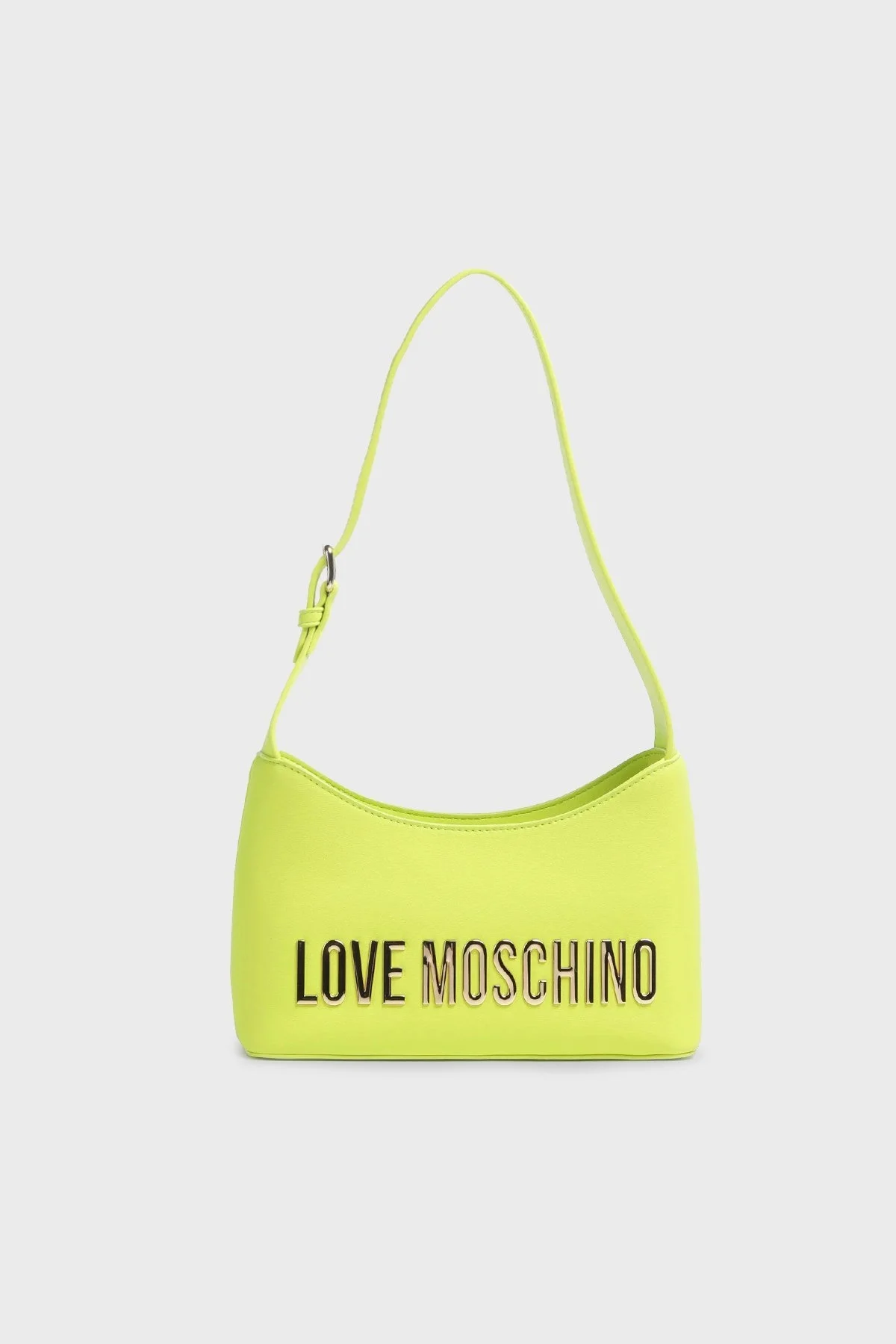 Love Moschino Deri Logolu Ayarlanabilir Askılı Bayan Çanta JC4198PP1IKD0404 FISTIK YEŞİL - 1