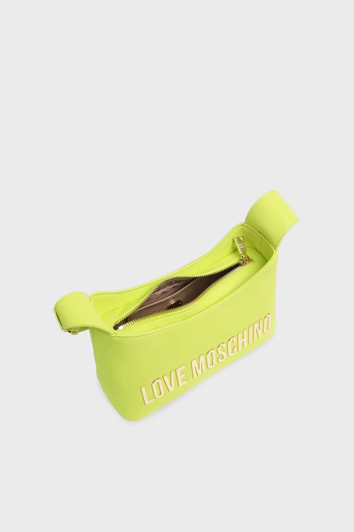 Love Moschino Deri Logolu Ayarlanabilir Askılı Bayan Çanta JC4198PP1IKD0404 FISTIK YEŞİL - 3