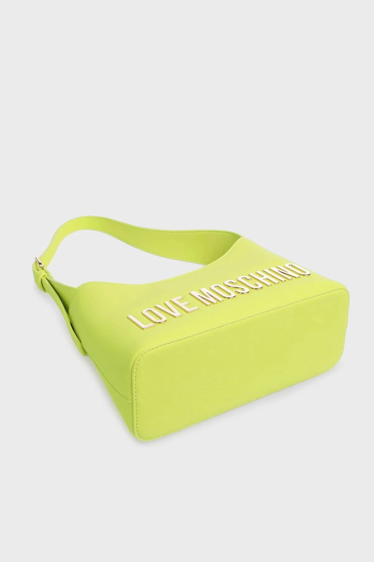 Love Moschino Deri Logolu Ayarlanabilir Askılı Bayan Çanta JC4198PP1IKD0404 FISTIK YEŞİL - 4