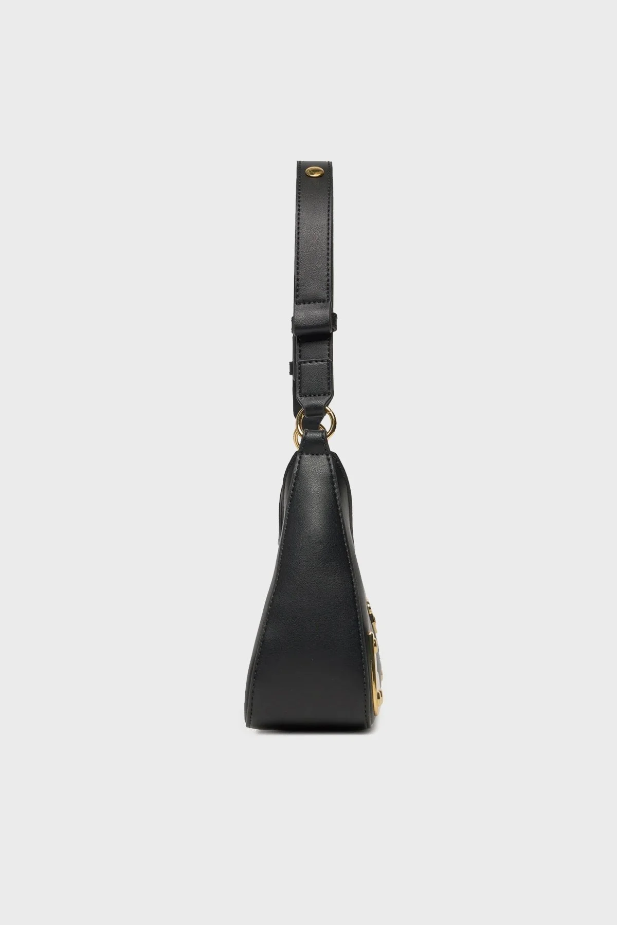 Love Moschino Deri Logolu Ayarlanabilir Askılı Bayan Çanta JC4215PP1ILR0000 SİYAH - 4