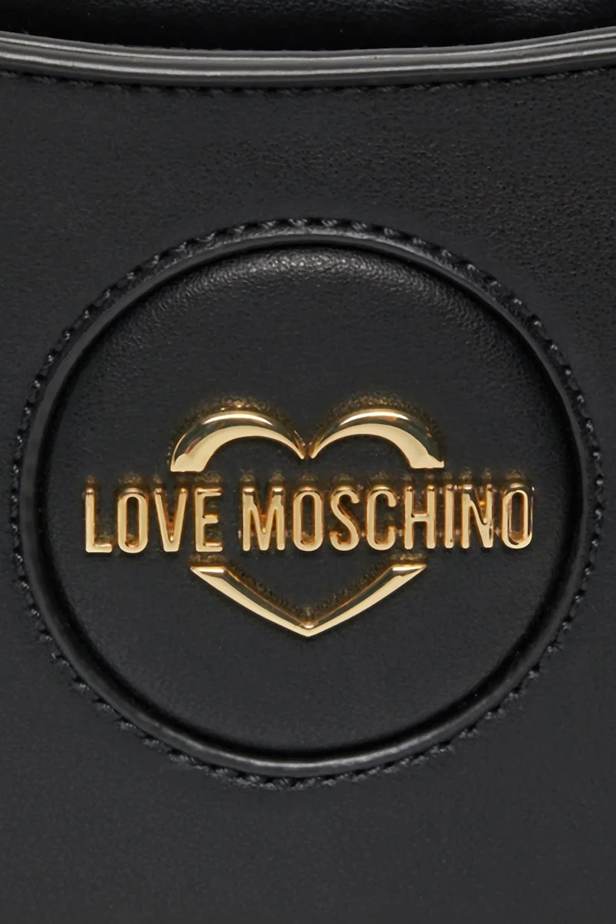Love Moschino Deri Logolu Ayarlanabilir Askılı Bayan Çanta JC4215PP1ILR0000 SİYAH - 5