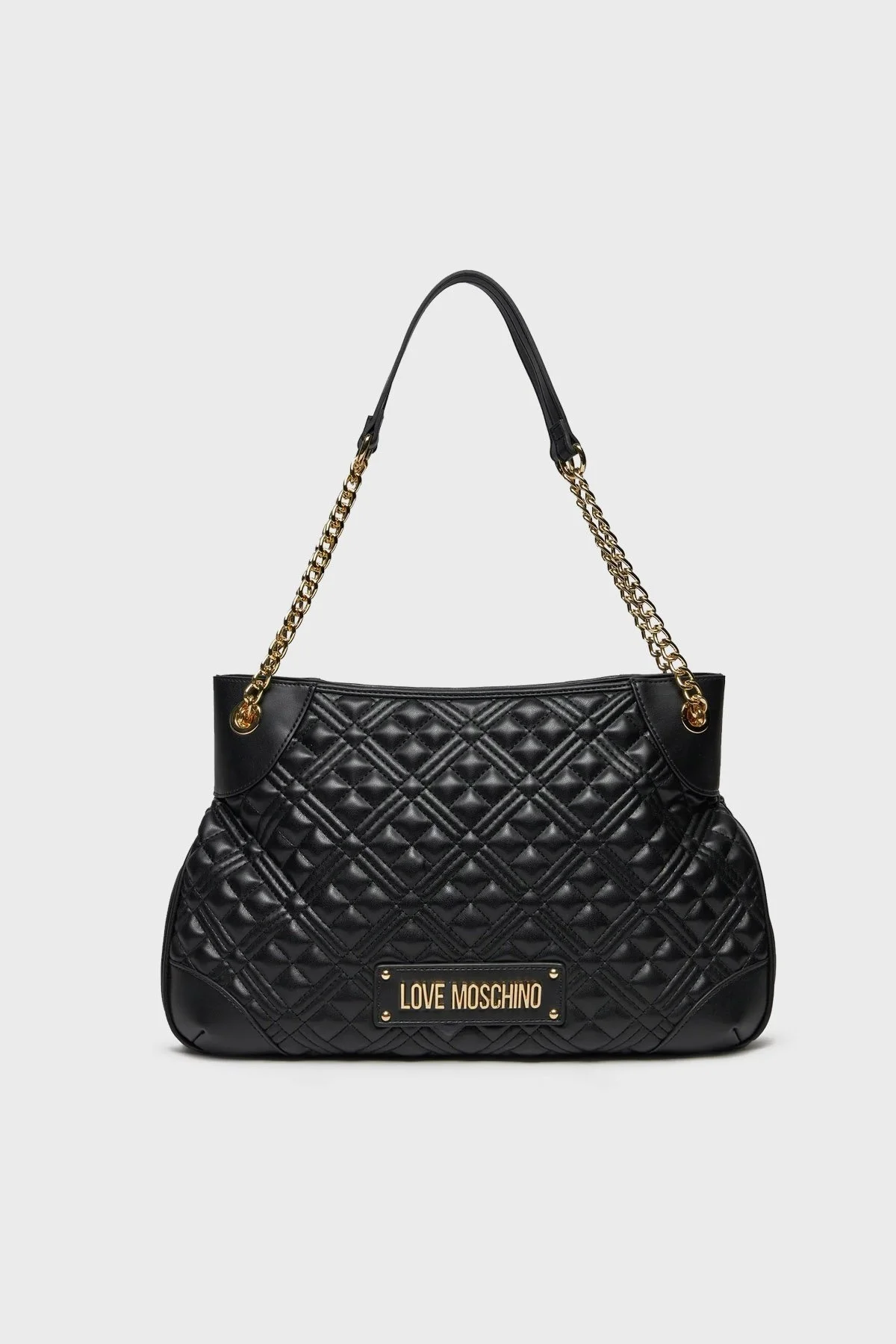 Love Moschino Deri Logolu Zincir Askılı Bayan Çanta JC4012PP1ILA0000 SİYAH - 1
