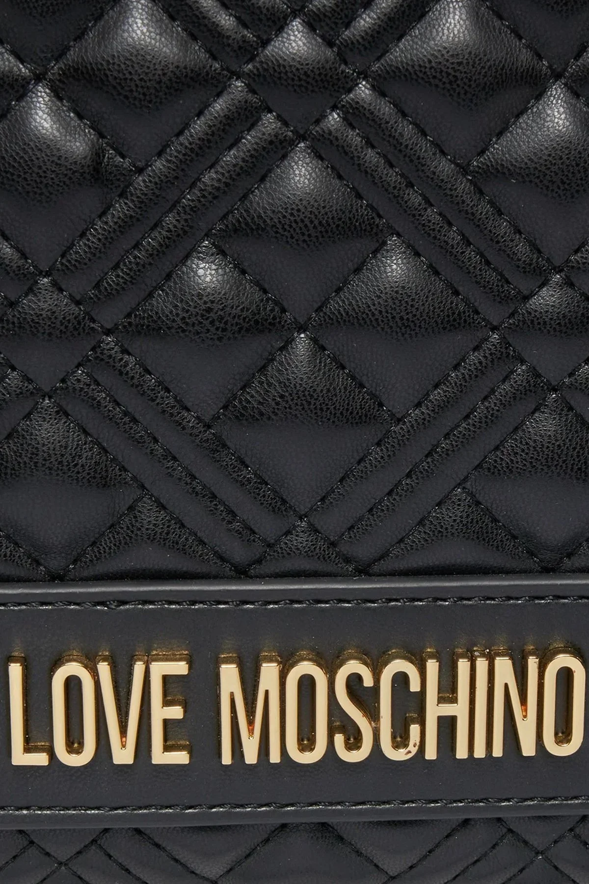Love Moschino Deri Logolu Zincir Askılı Bayan Çanta JC4012PP1ILA0000 SİYAH - 4