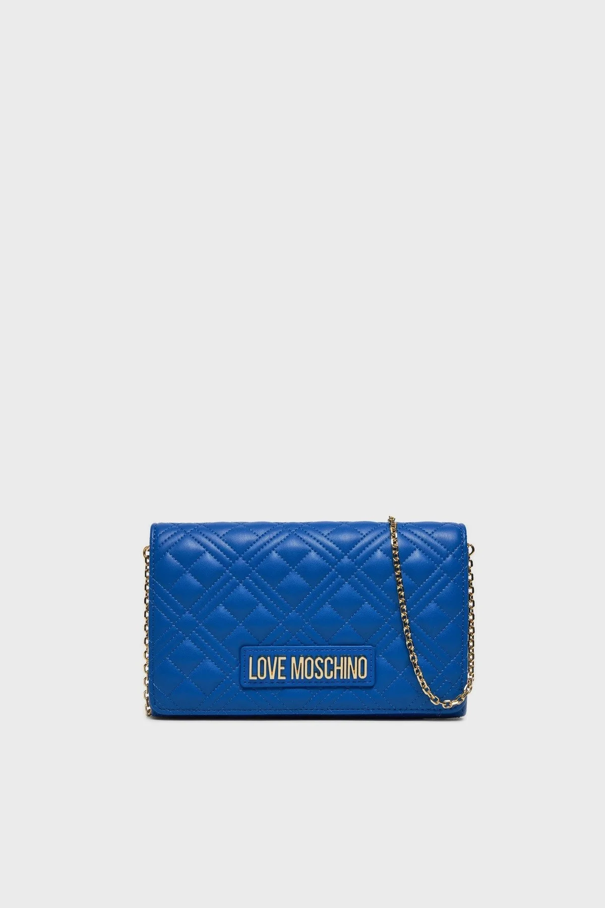 Love Moschino Deri Logolu Zincir Askılı Bayan Çanta JC4079PP0ILA0715 MAVİ - 1