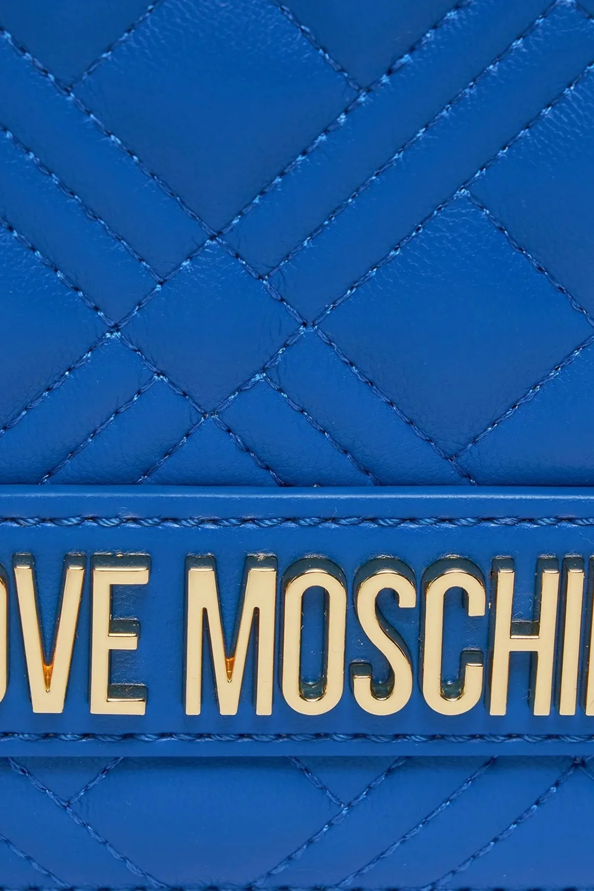 Love Moschino Deri Logolu Zincir Askılı Bayan Çanta JC4079PP0ILA0715 MAVİ - 5