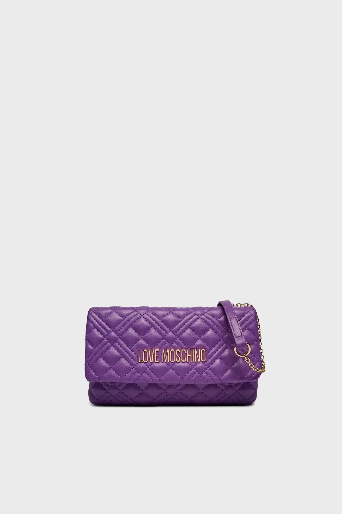 Love Moschino Deri Logolu Zincir Askılı Bayan Çanta JC4097PP1ILA0650 MOR - 1