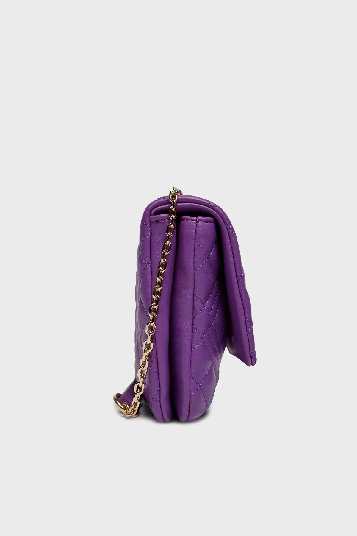 Love Moschino Deri Logolu Zincir Askılı Bayan Çanta JC4097PP1ILA0650 MOR - 3