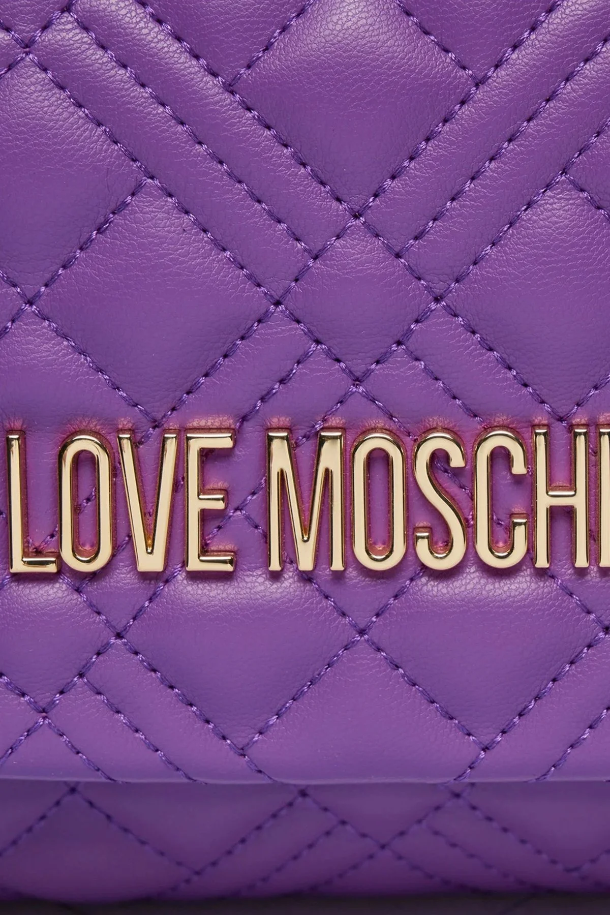 Love Moschino Deri Logolu Zincir Askılı Bayan Çanta JC4097PP1ILA0650 MOR - 4