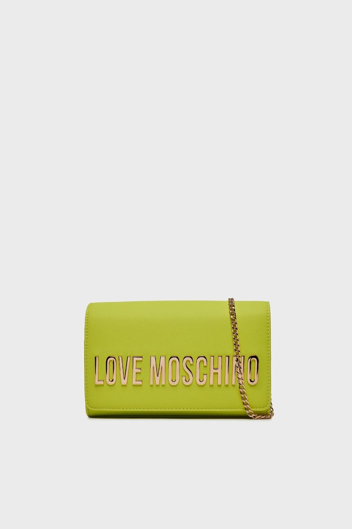 Love Moschino Deri Logolu Zincir Askılı Bayan Çanta JC4103PP1IKD0404 FISTIK YEŞİL - 1