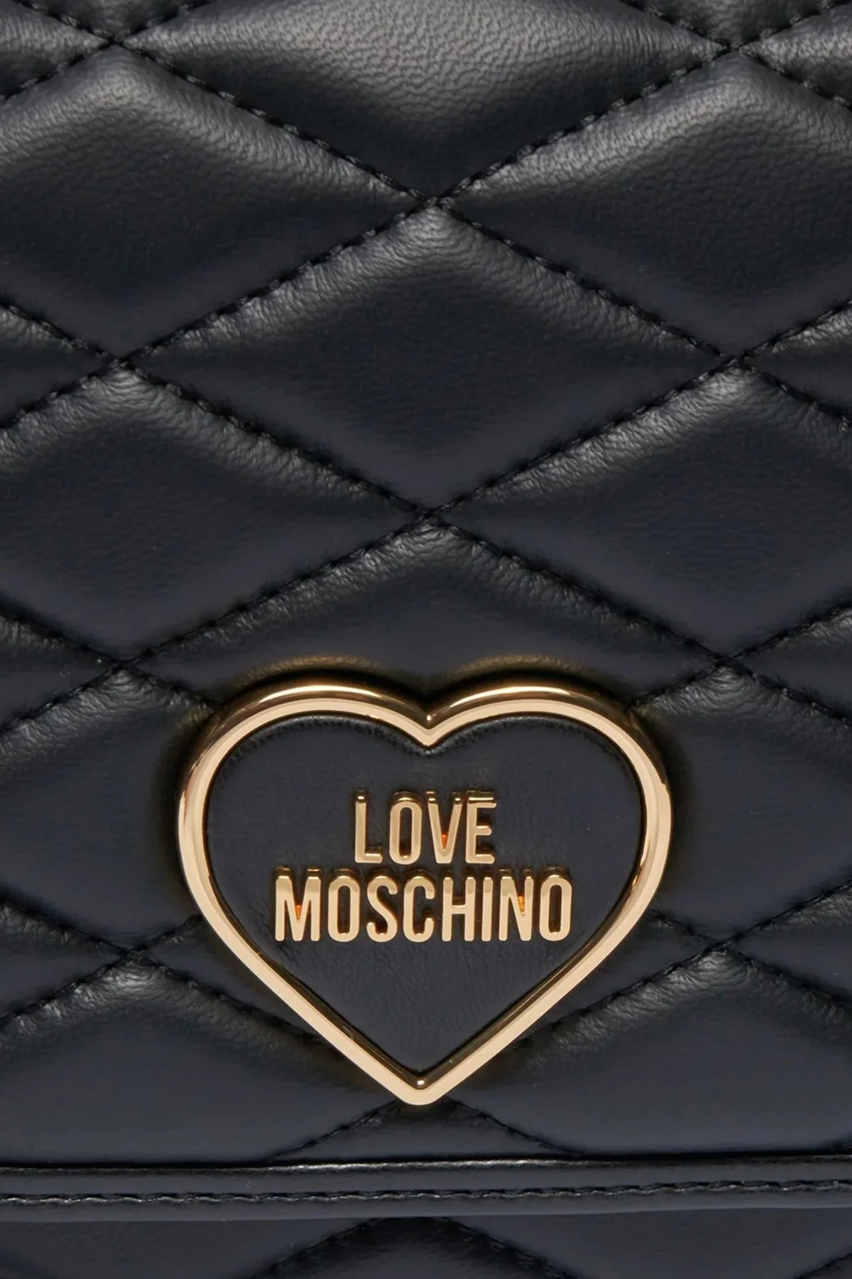 Love Moschino Deri Logolu Zincir Askılı Bayan Çanta JC4136PP1IL1000A SİYAH - 6