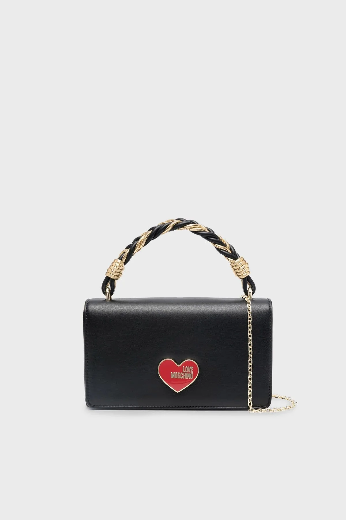 Love Moschino Deri Logolu Zincir Askılı Bayan Çanta JC4224PP1ILN200A SİYAH - 1
