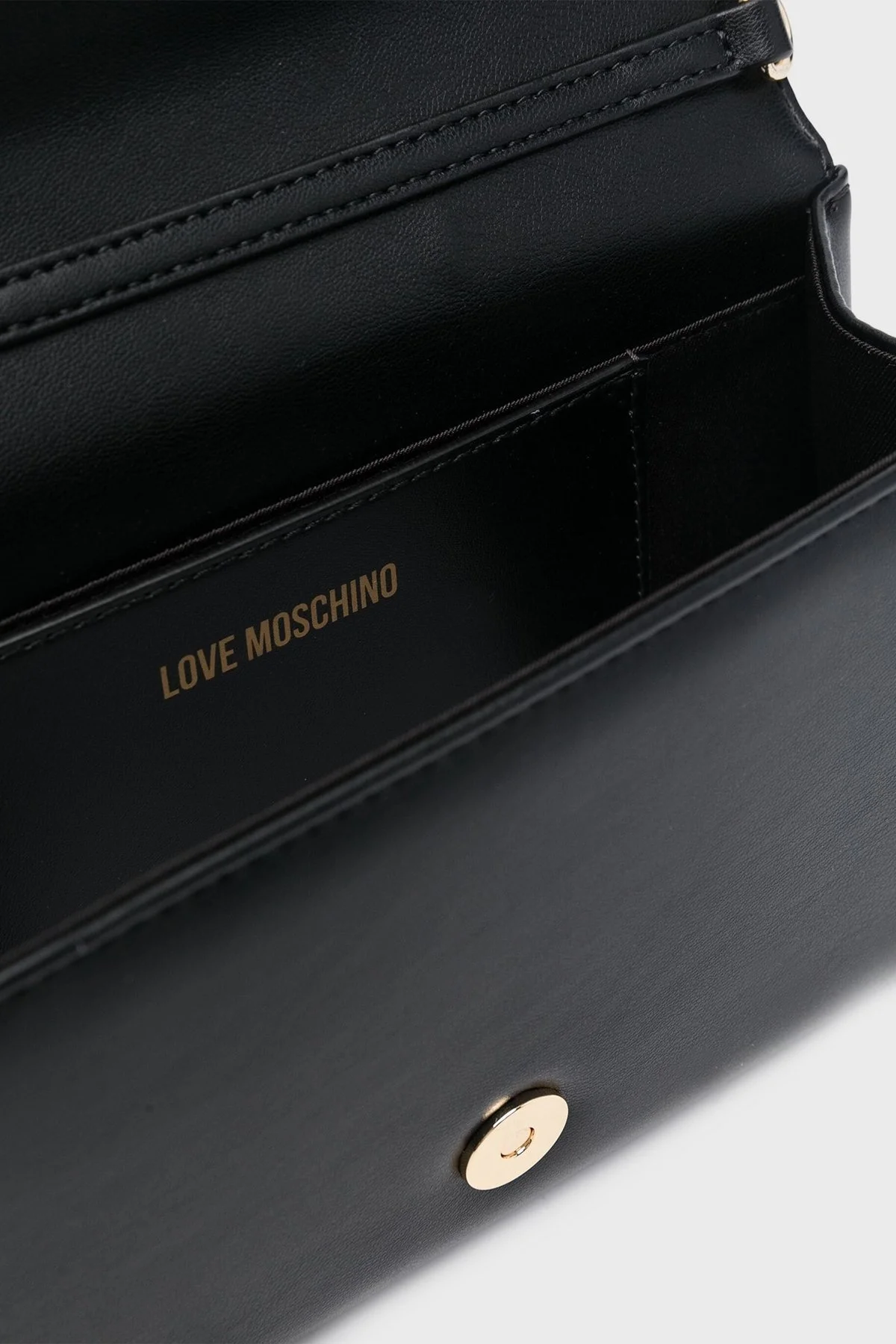 Love Moschino Deri Logolu Zincir Askılı Bayan Çanta JC4224PP1ILN200A SİYAH - 5