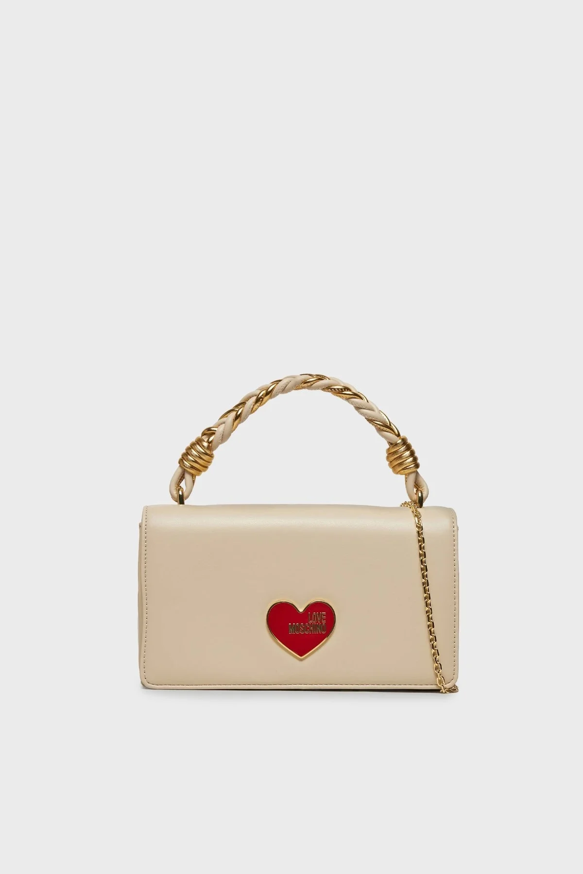 Love Moschino Deri Logolu Zincir Askılı Bayan Çanta JC4224PP1ILN211A TAŞ - 1