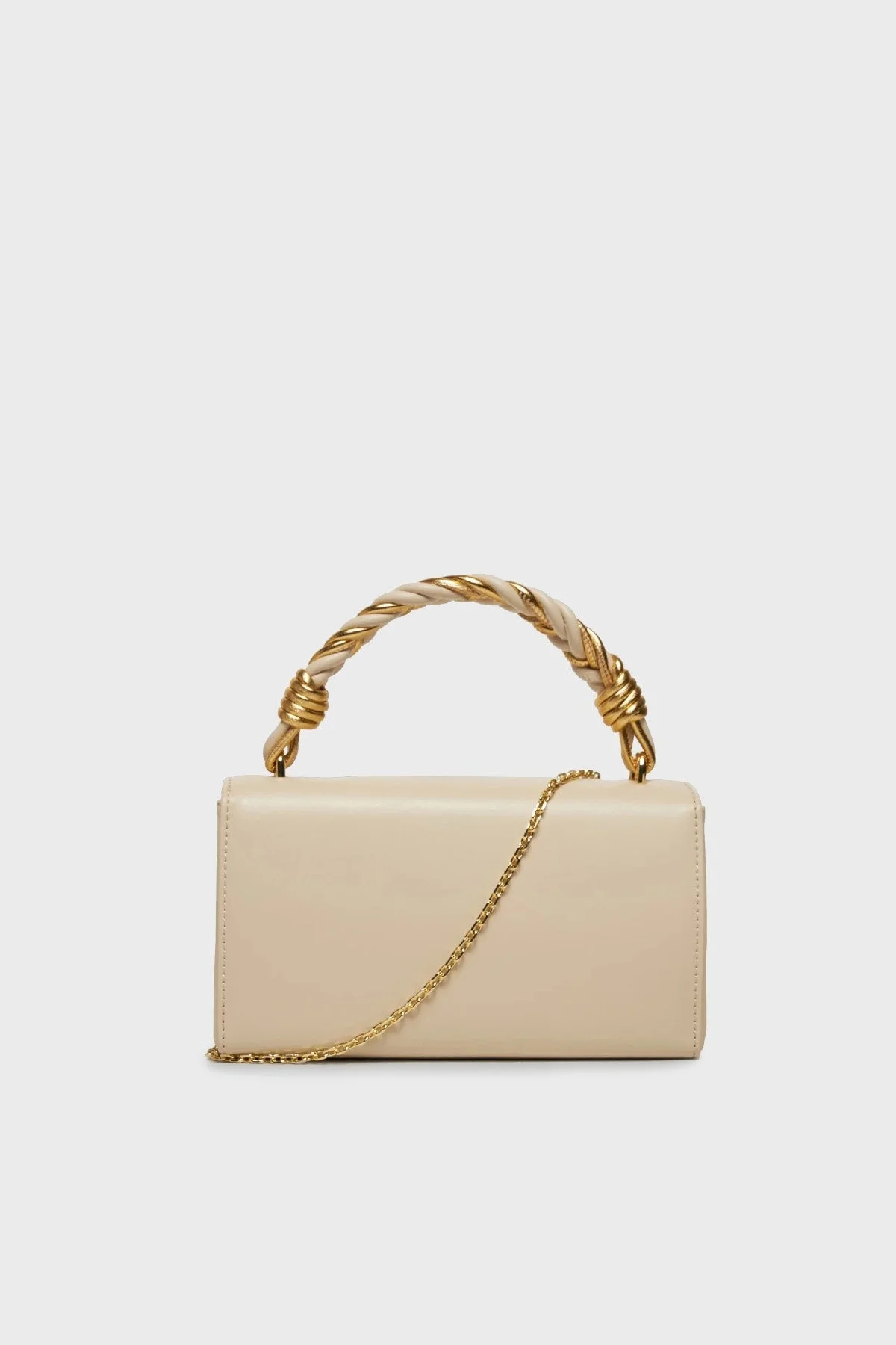 Love Moschino Deri Logolu Zincir Askılı Bayan Çanta JC4224PP1ILN211A TAŞ - 3