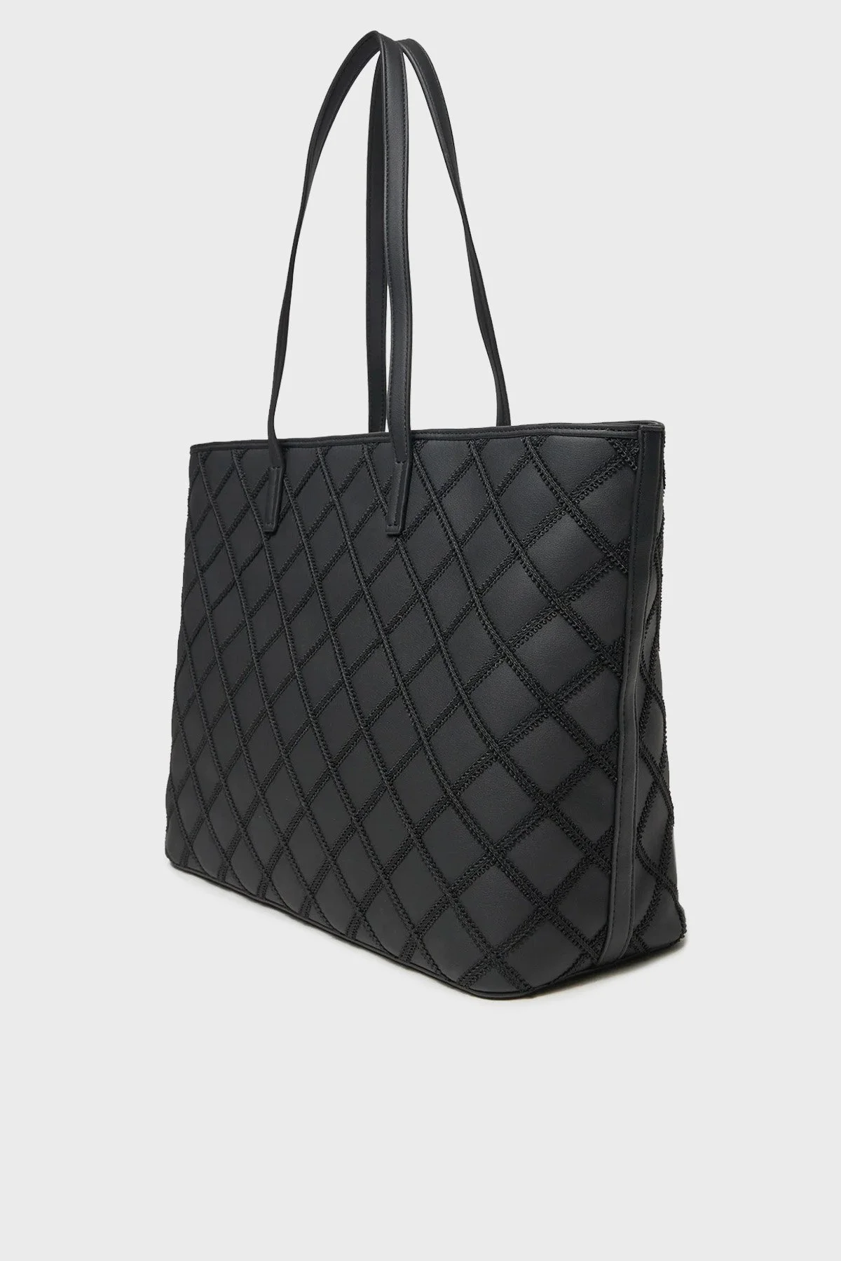 Love Moschino Dikiş Detaylı Logolu Sabit Omuz Askılı Büyük Bayan Çanta JC4307PP0LKK100A SİYAH - 3