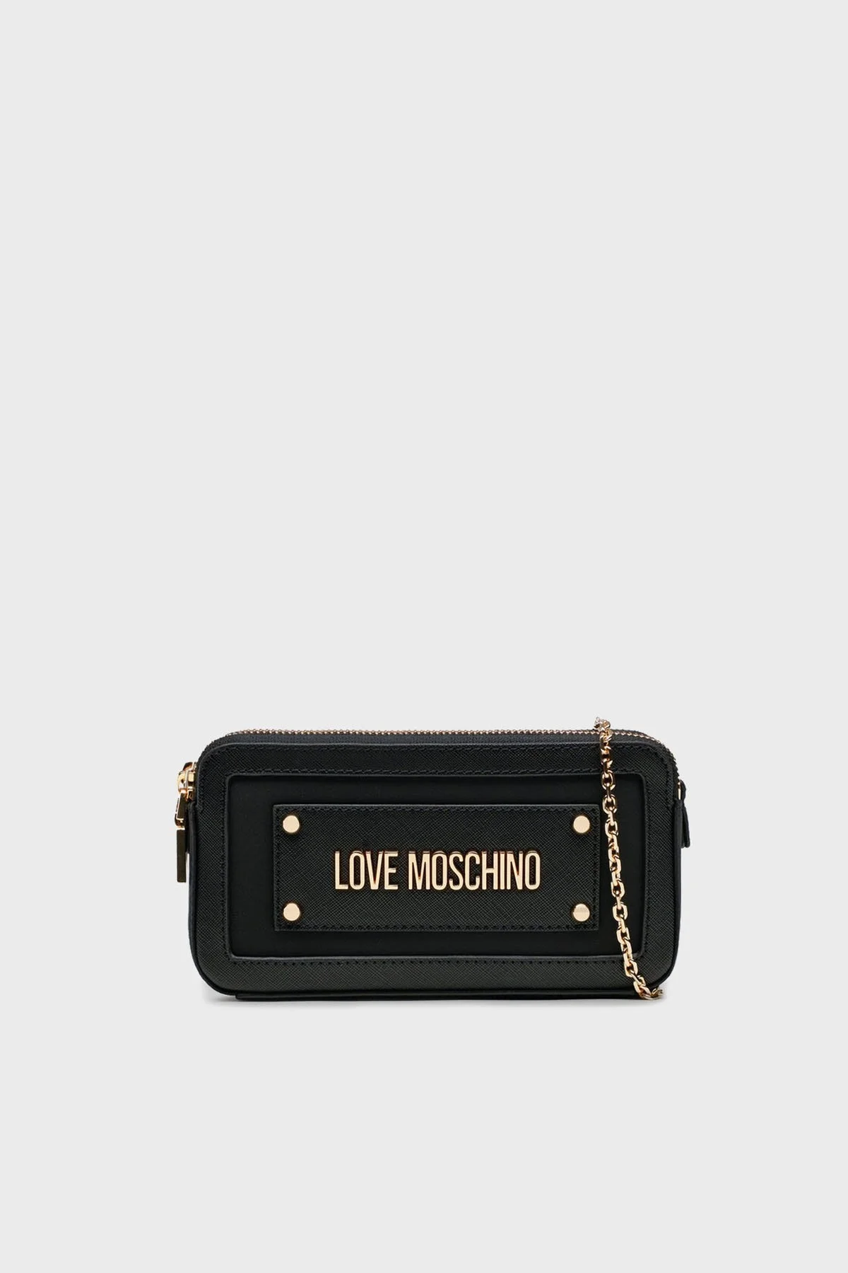 Love Moschino Fermuarlı Çıkarılabilir Zincir Askılı Bayan Çanta JC5631PP0GLG100A SİYAH - 1