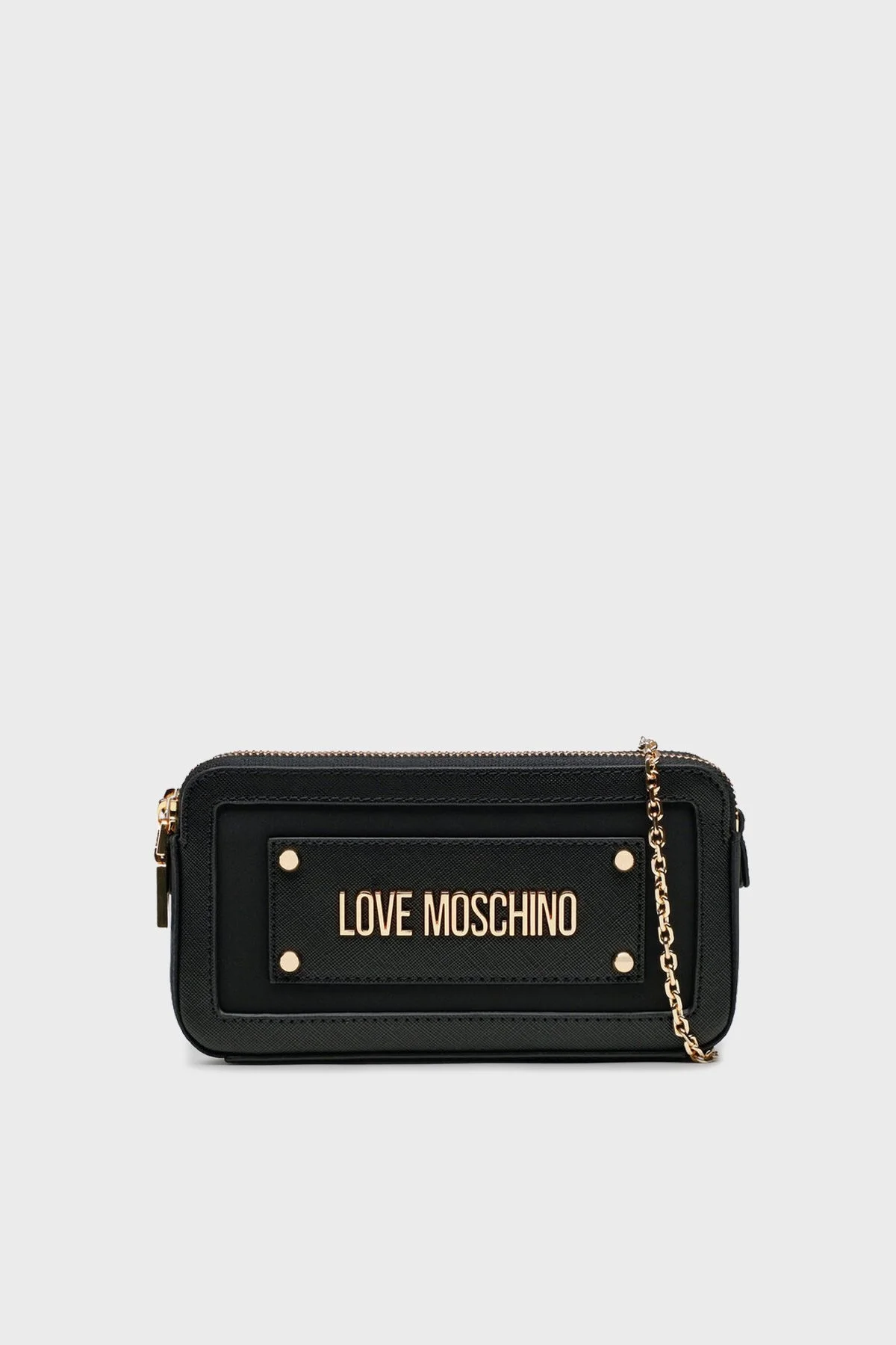Love Moschino Fermuarlı Çıkarılabilir Zincir Askılı Bayan Çanta JC5631PP1GLG100A SİYAH - 1