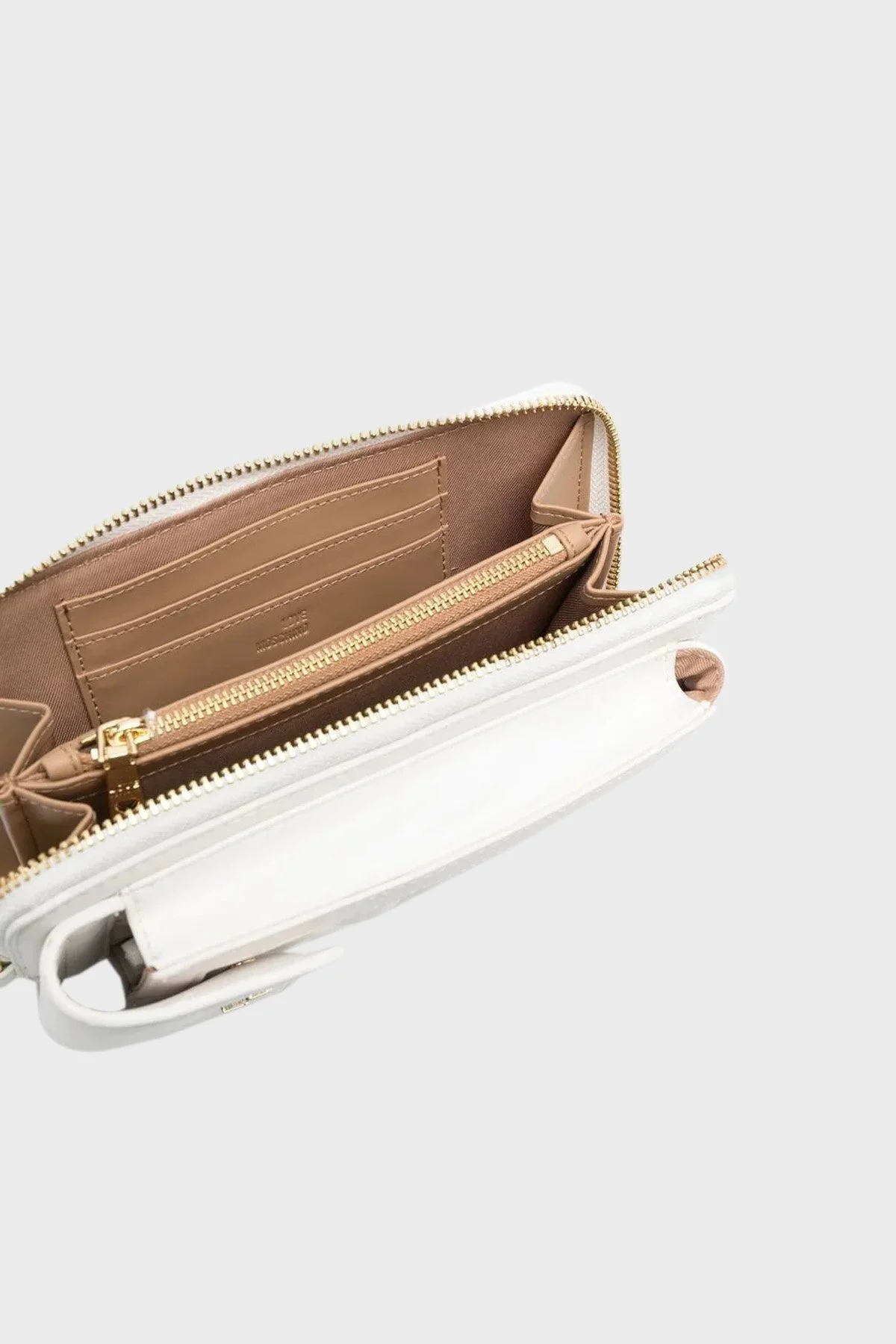 Love Moschino Fermuarlı Çıkarılabilir Zincir Askılı Bayan Telefon Çantası JC5682PP1GLA0120 BEYAZ - 5