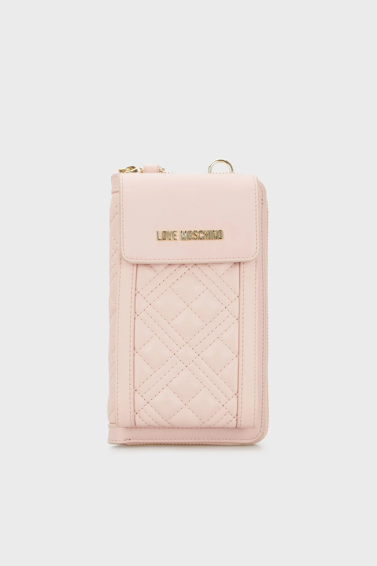 Love Moschino Fermuarlı Çıkarılabilir Zincir Askılı Bayan Telefon Çantası JC5682PP1GLA0609 PUDRA - 1