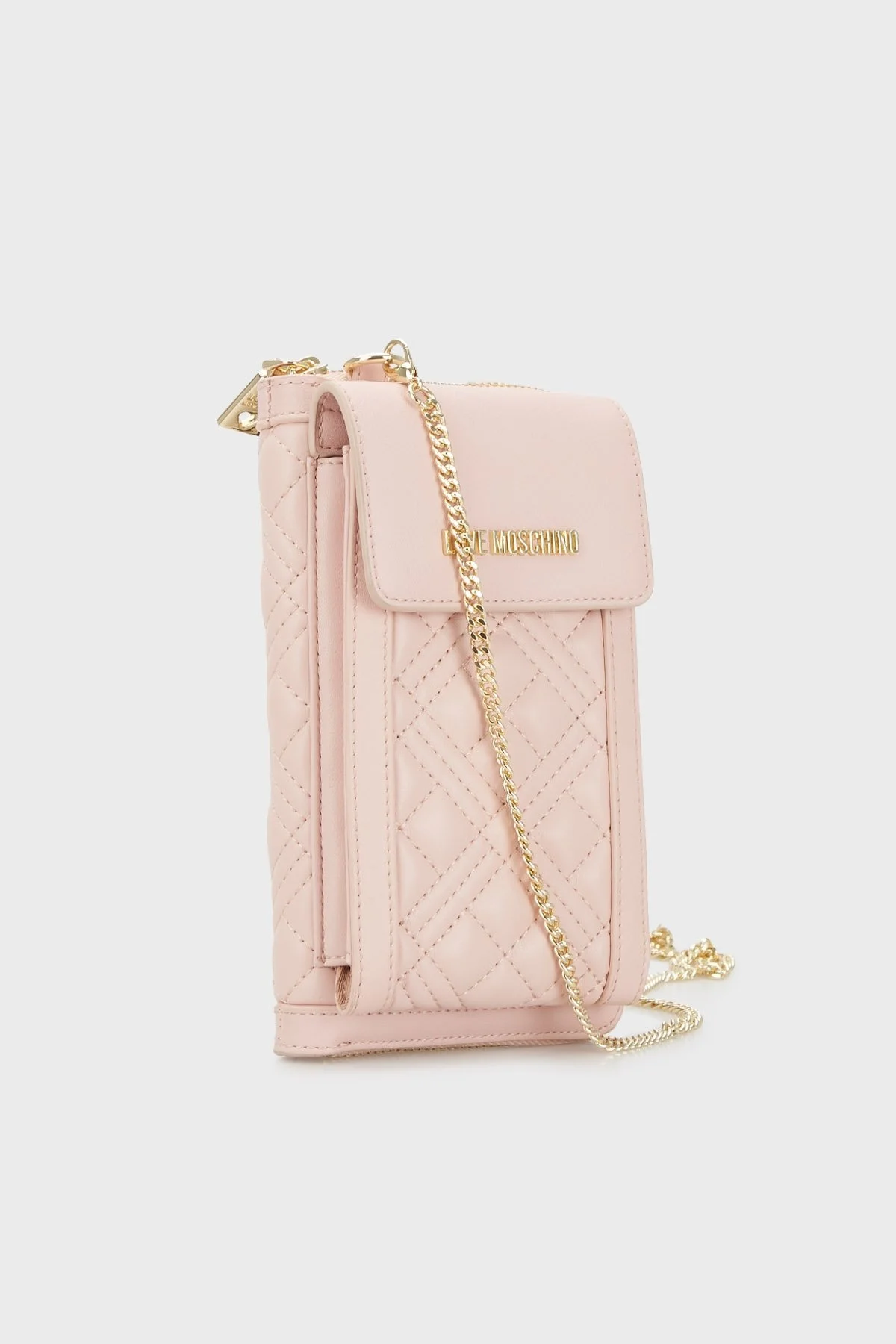 Love Moschino Fermuarlı Çıkarılabilir Zincir Askılı Bayan Telefon Çantası JC5682PP1GLA0609 PUDRA - 2