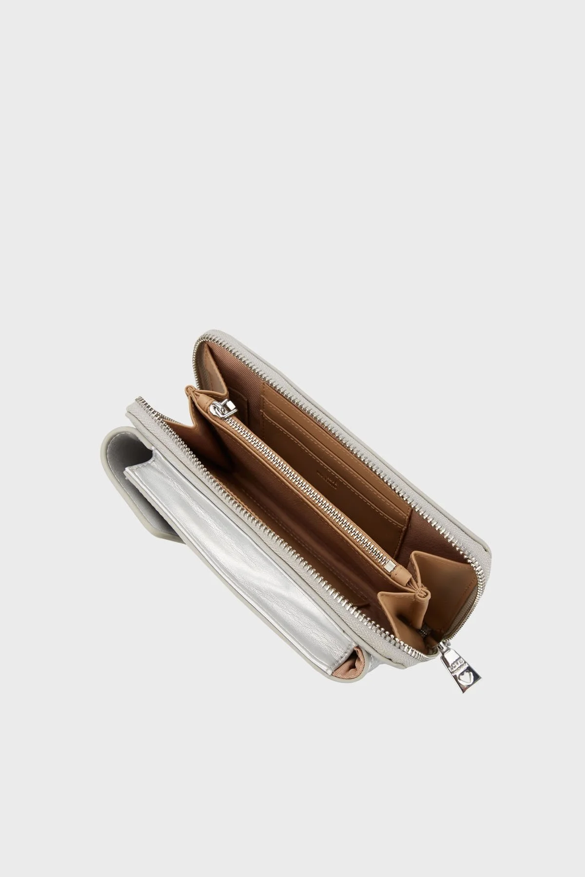 Love Moschino Fermuarlı Çıkarılabilir Zincir Askılı Bayan Telefon Çantası JC5682PP1GLA0902 GÜMÜŞ - 4