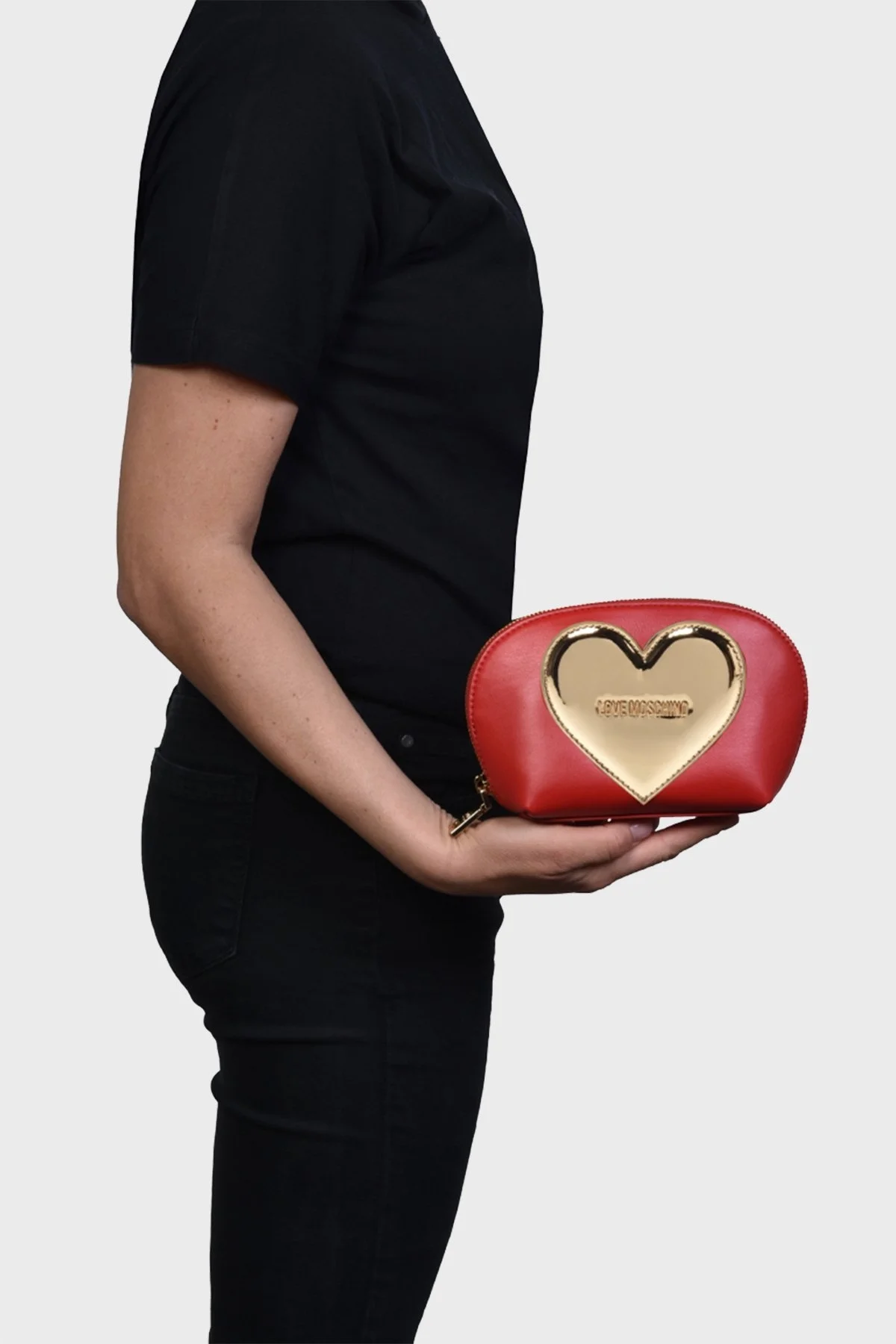 Love Moschino Fermuarlı Kozmetik El Bayan Çanta JC5310PP1IK2250A KIRMIZI - 2