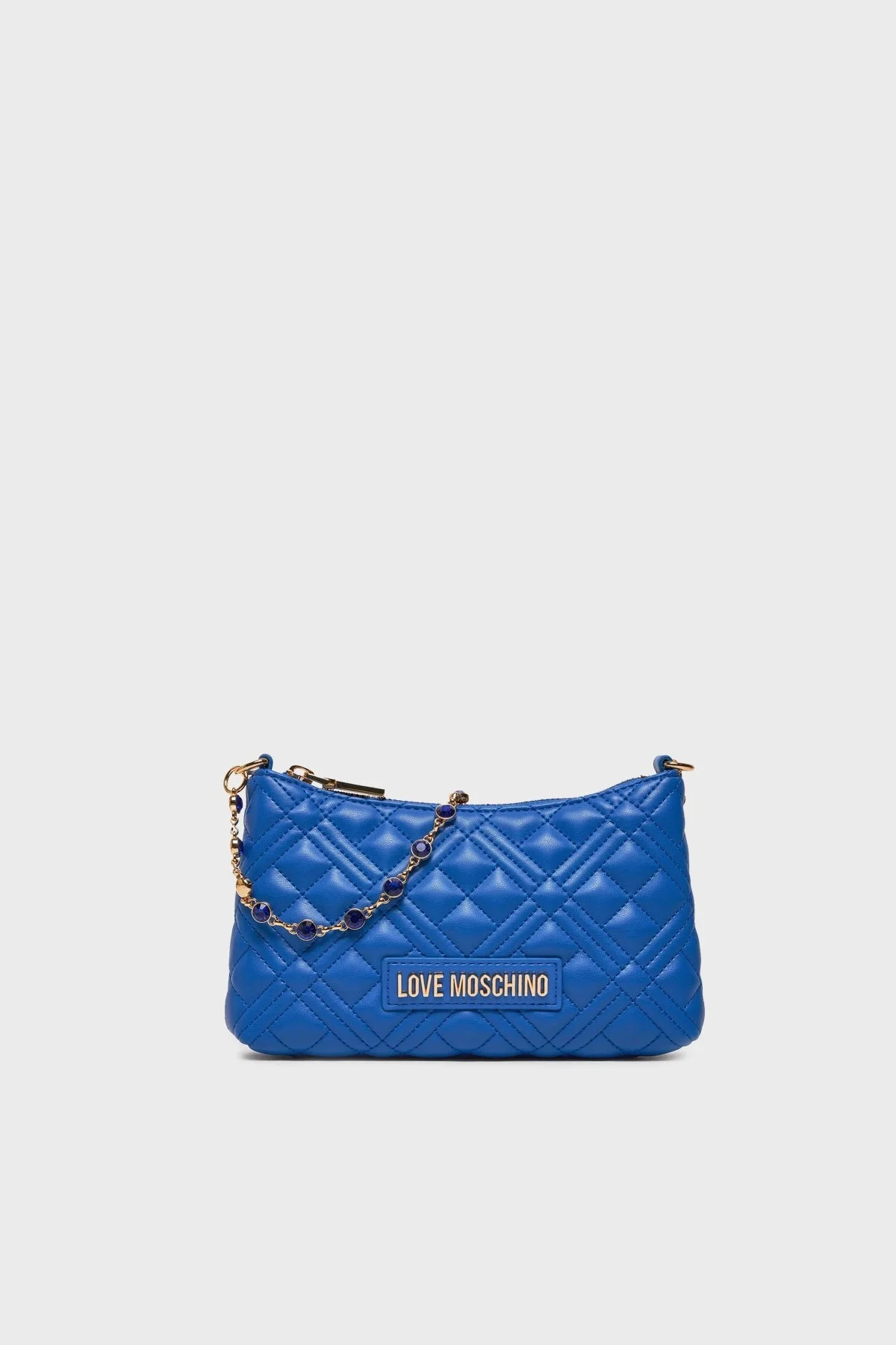 Love Moschino Fermuarlı Zincir Askılı Bayan Çanta JC4342PP0ILA0715 MAVİ - 4