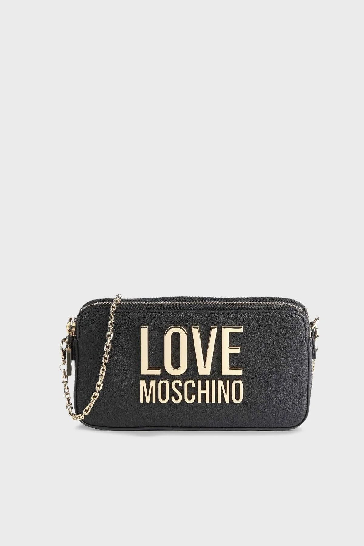 Love Moschino Fermuarlı Zincir Askılı Mini Bayan Çanta JC5609PP1GLI0000 SİYAH - 1