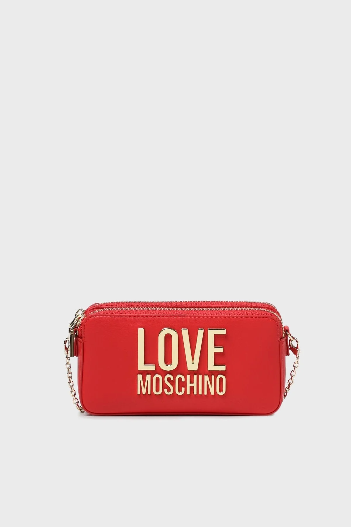 Love Moschino Fermuarlı Zincir Askılı Mini Bayan Çanta JC5609PP1GLI0500 KIRMIZI - 1