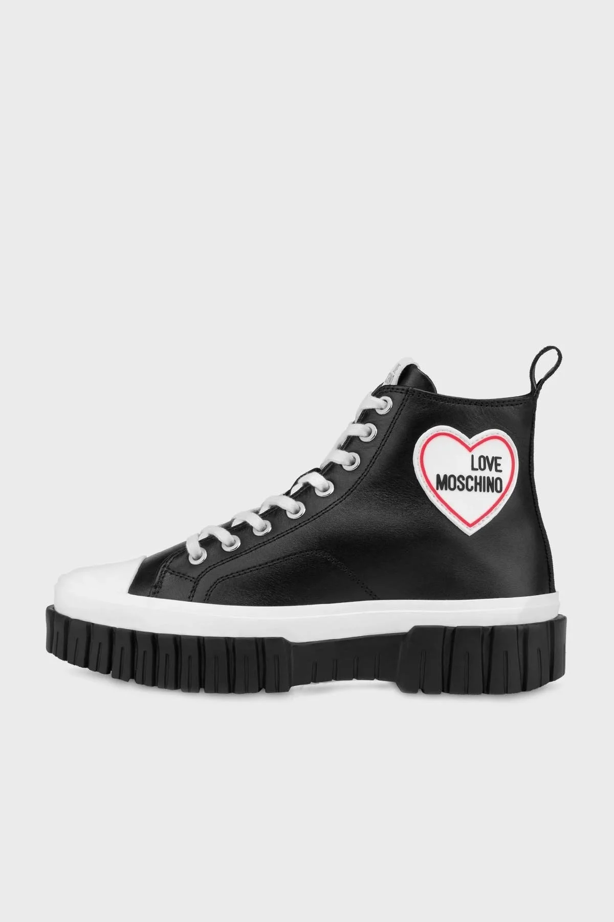 Love Moschino Hakiki Deri Bilekli Sneaker Bayan Ayakkabı JA15595G1GIA0000 SİYAH - 2